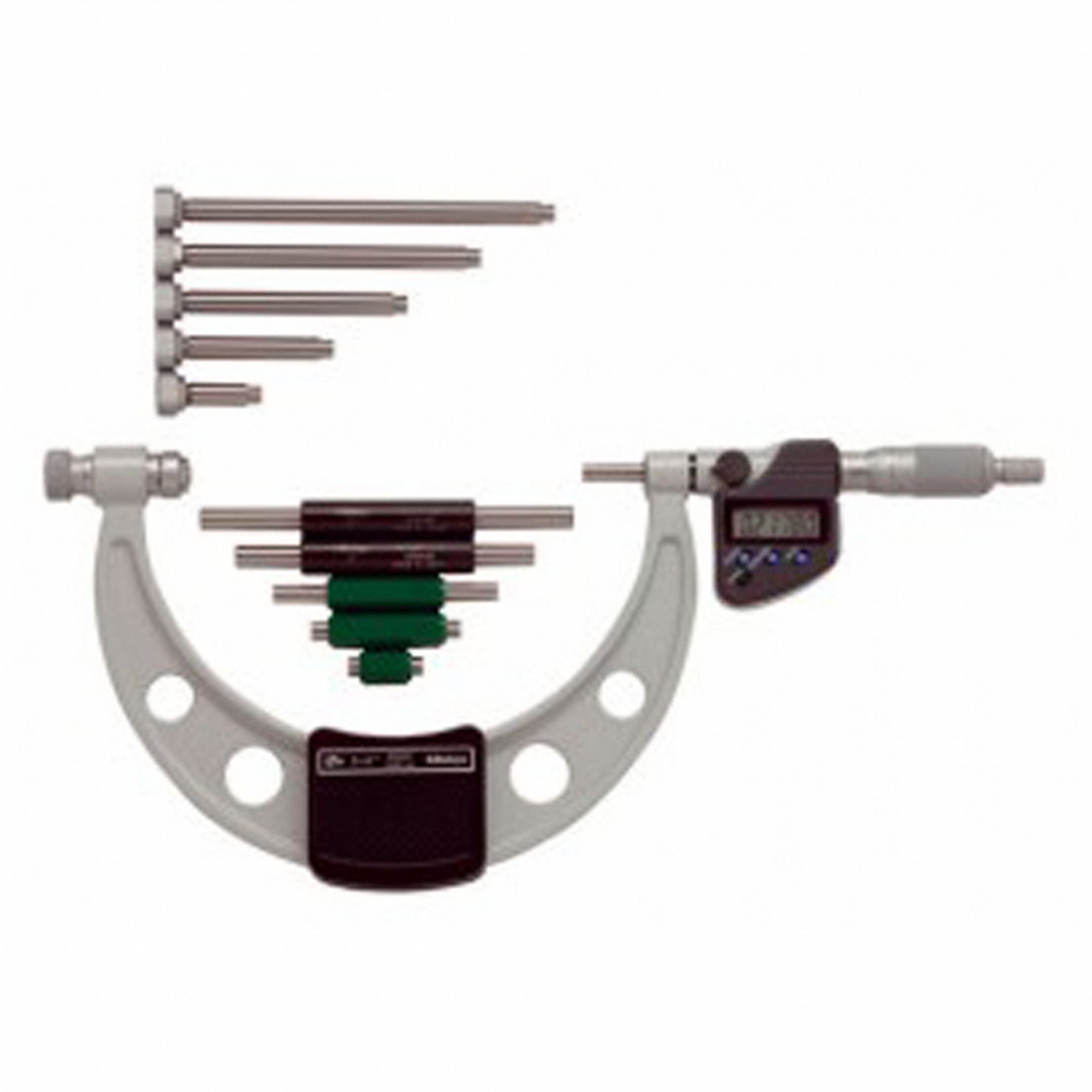 MICROMÈTRE EXTÉRIEUR, ENCLUME EN ACIER, PRÉCISION +/-0,0204 PO, TUV RHEINLAND