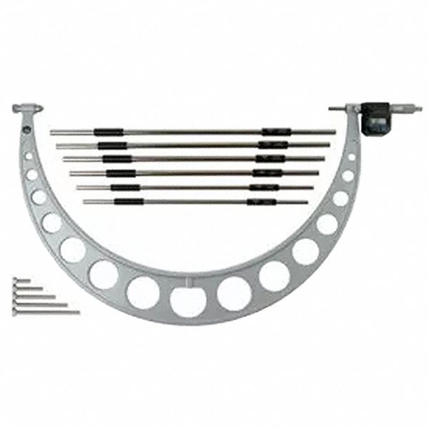 OUTSIDE MICROMETER SET, +/-0.0204 IN ACCURACY, 18 TO 24 IN