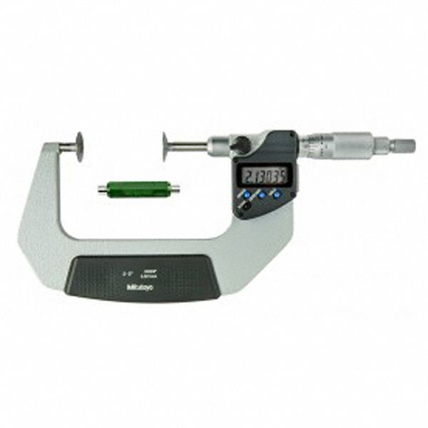 MICROMETER, CARBIDE ANVIL, +/-0.0003 IN ACCURACY, INSPECTION CERTIFIED