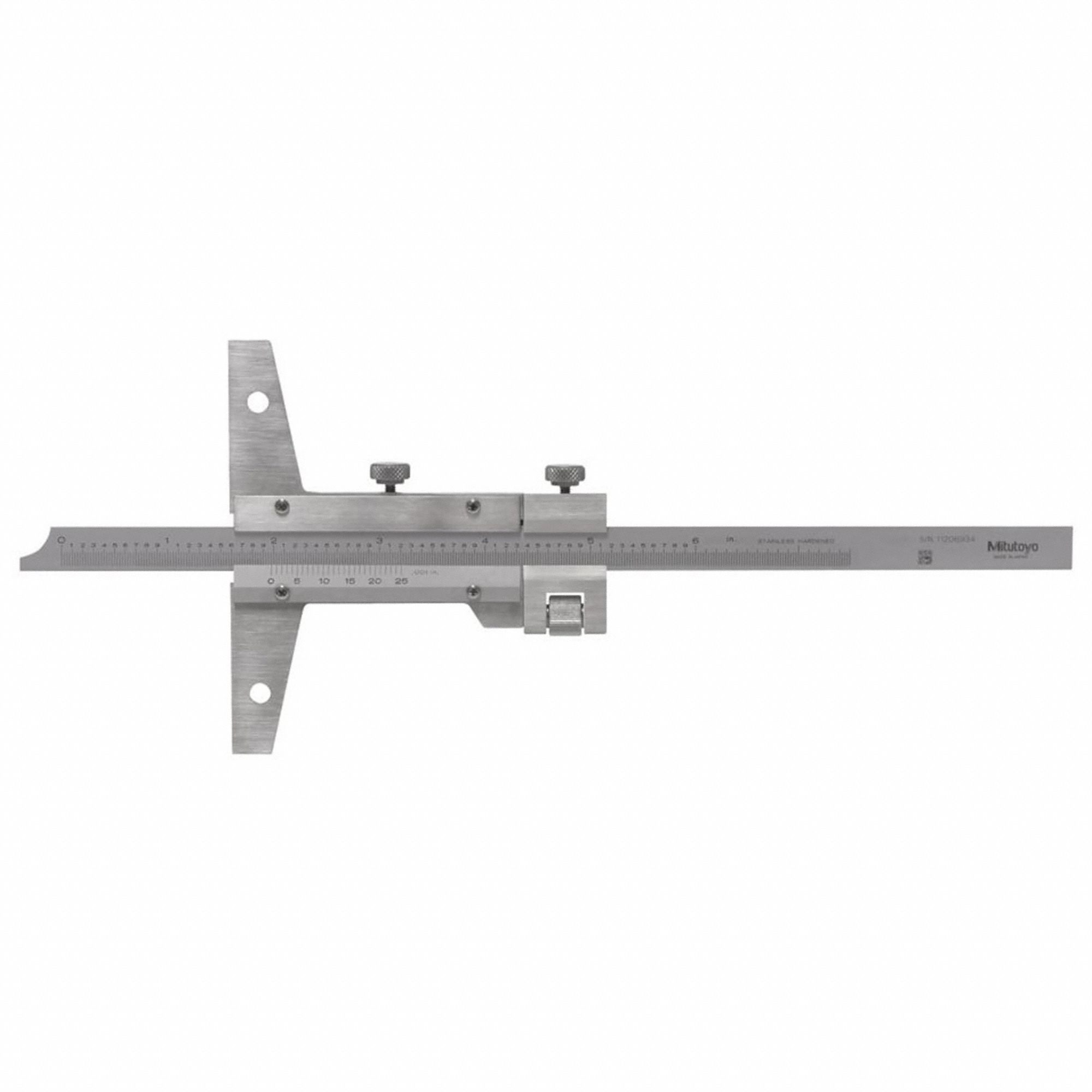 VERNIER DEPTH CALIPER, +/-0.001 IN ACCURACY