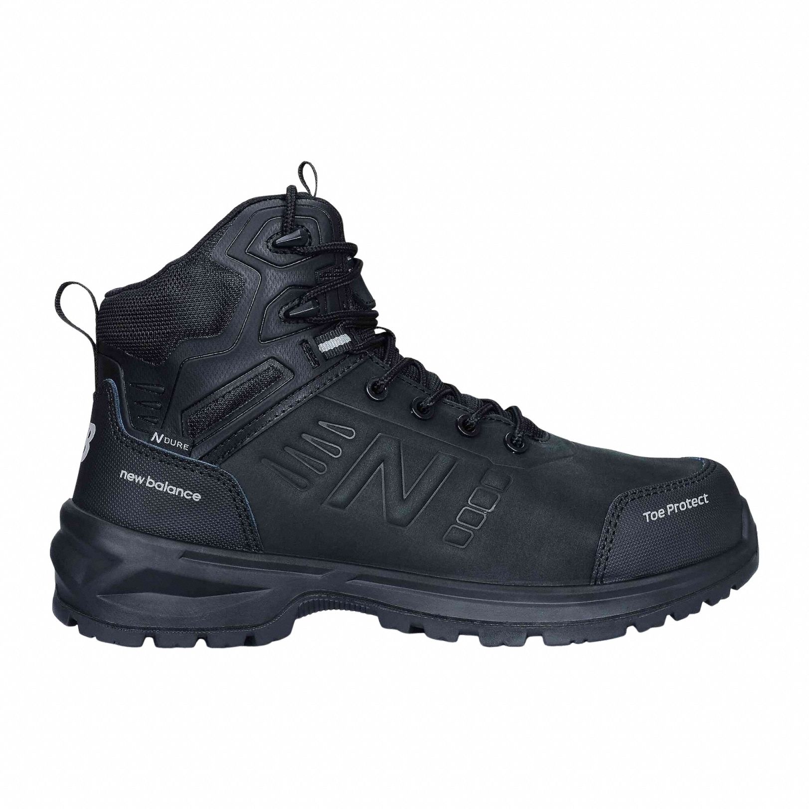 6-Inch Work Boot: Men's, Size 10 1/2, EE, Black, Composite Toe Cap, Removable Insole