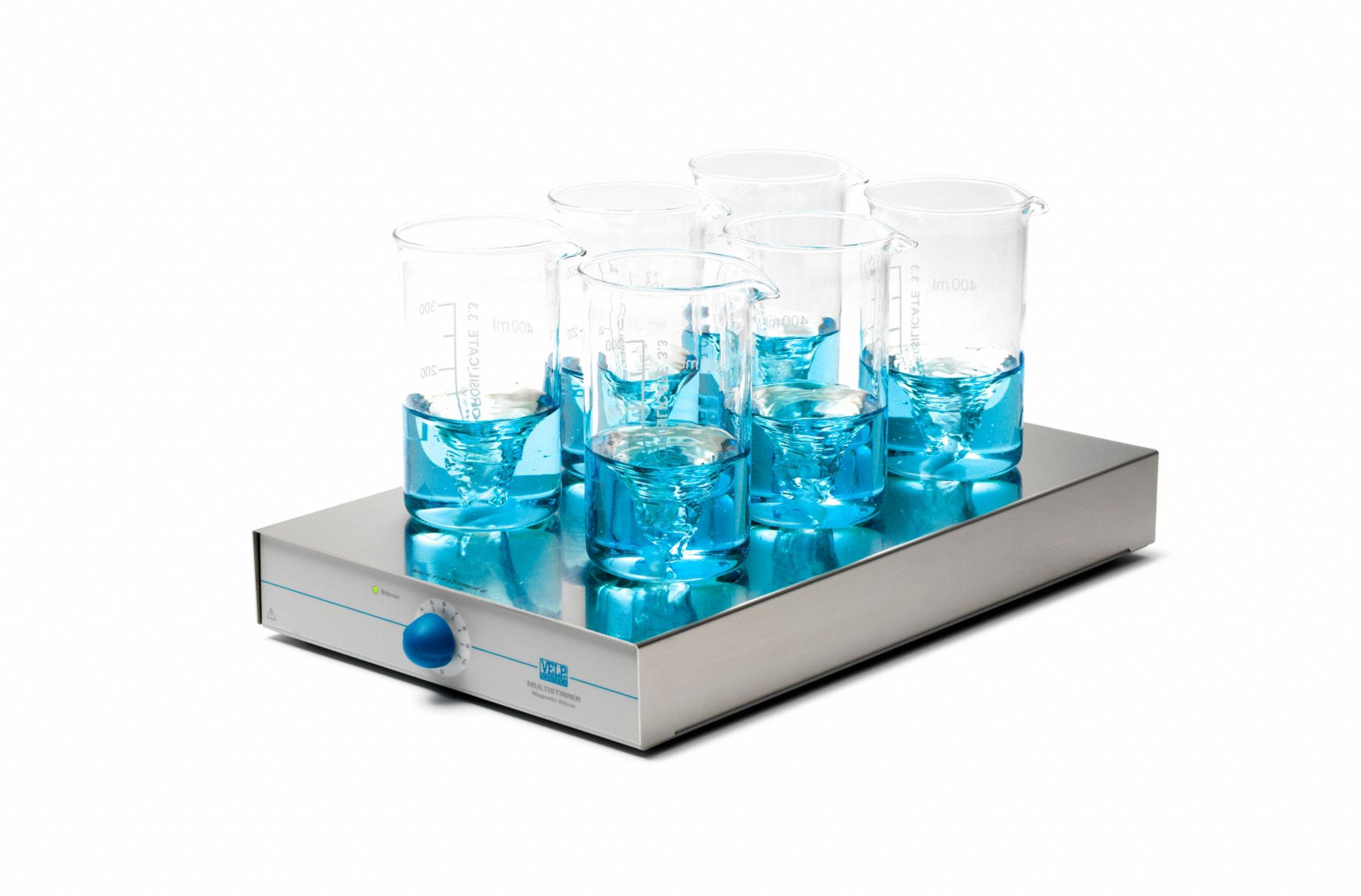 Magnetic Stirrer: 6 Positions, Rectangular, Magnetic Stirrer, Stainless Steel