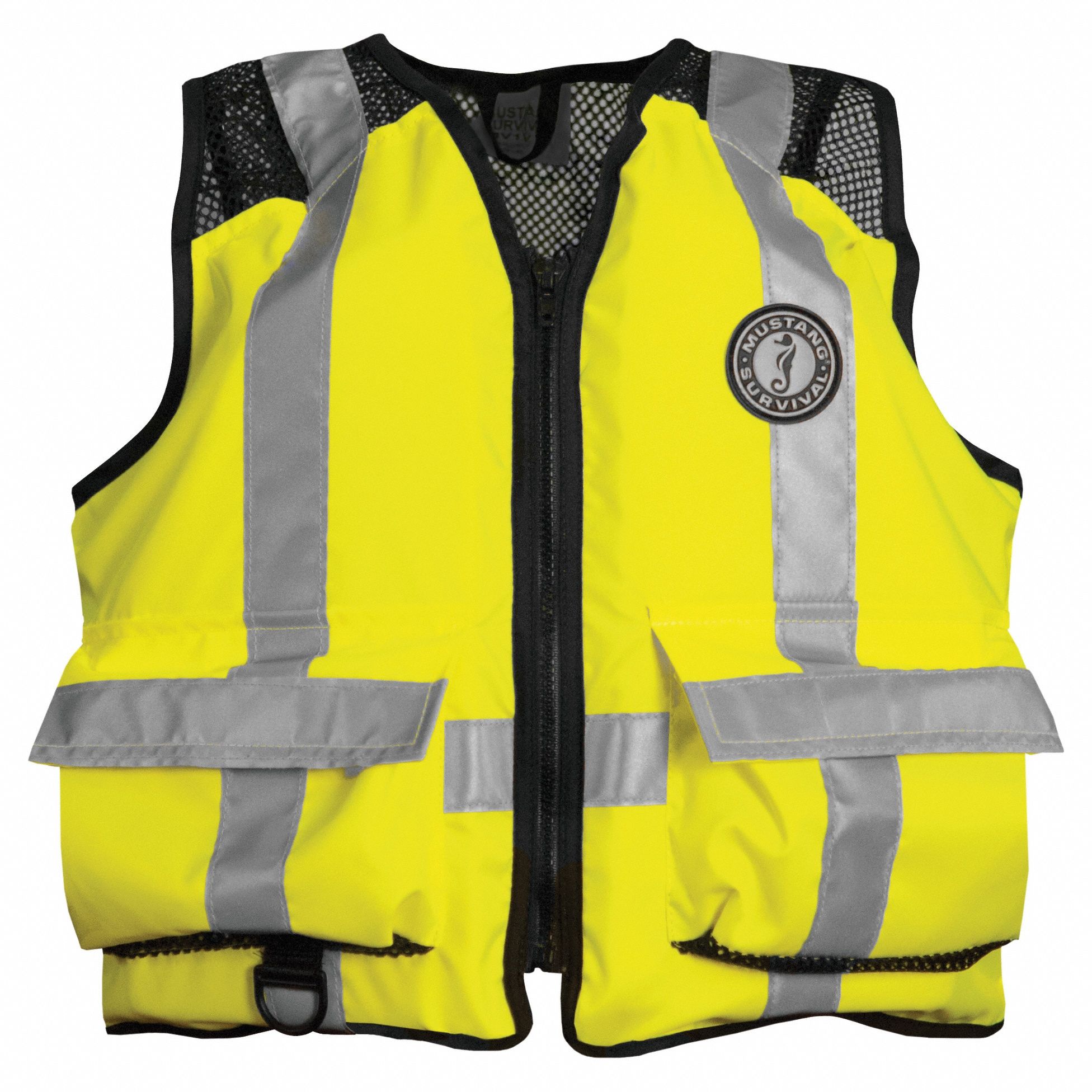 High Visibility Vest: Green/Yellow, Type III, 15 1/2 lb Buoyancy, 3XL