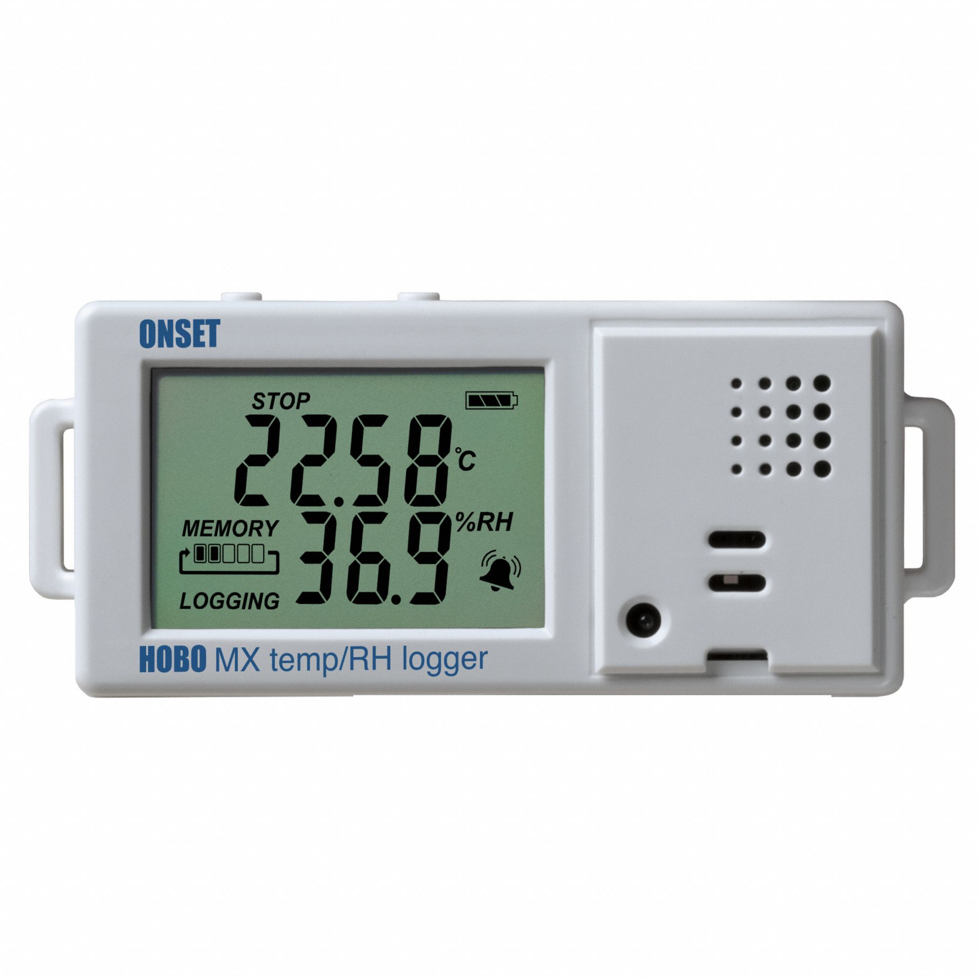 Data Logger: ±0.38°F Accuracy, -4° to 158°F, 1% to 90% Relative Humidity Range, Digital Readout
