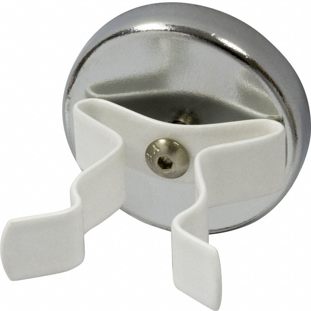 Ceramic Magnets: Encased with Clip, 0.28 in Thick, 1 13/32 in Outside Dia, Round