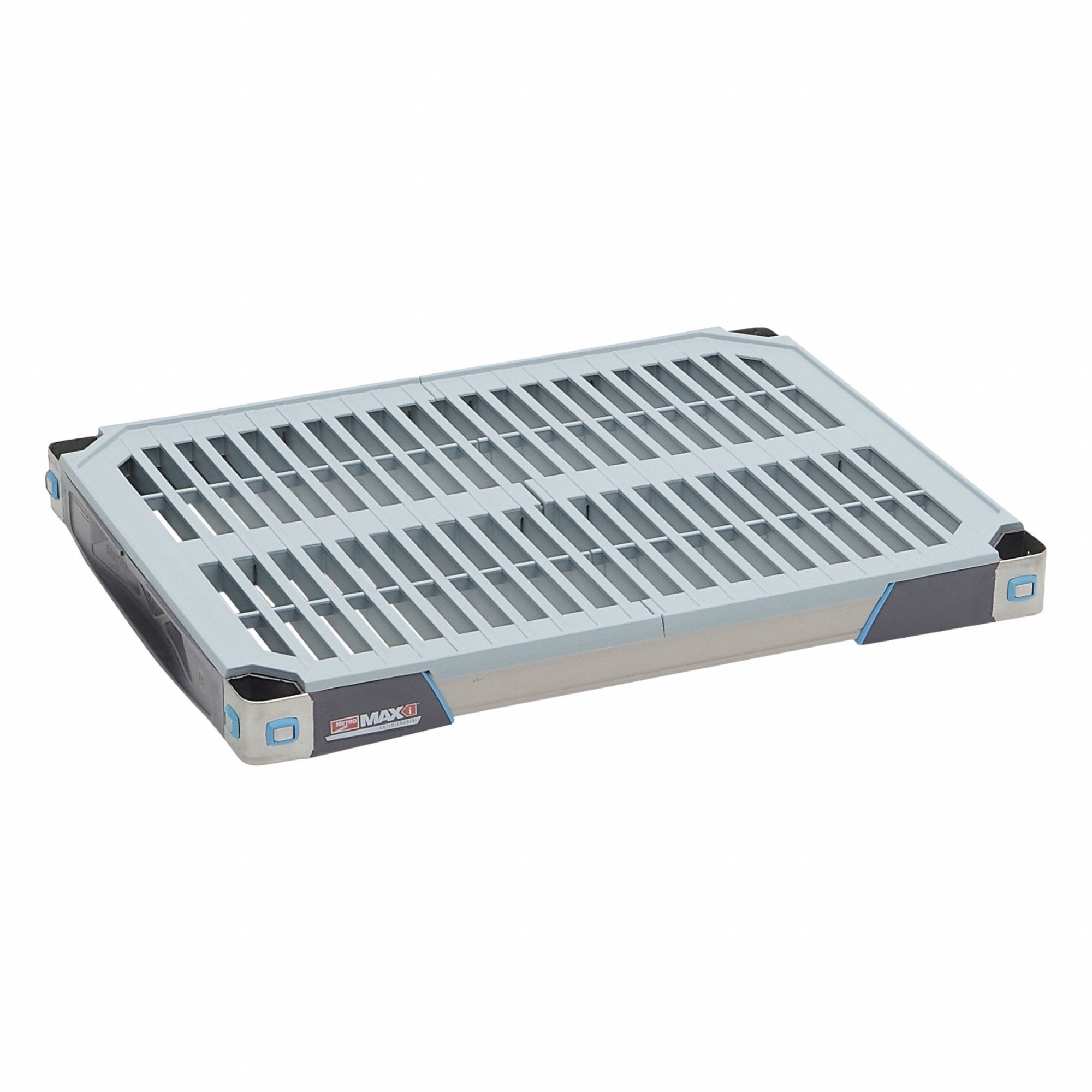 Shelf: 18 in x 24 in, Ventilated Shelf, 1, 000 lb Shelf Capacity, Polymer/Stainless Steel