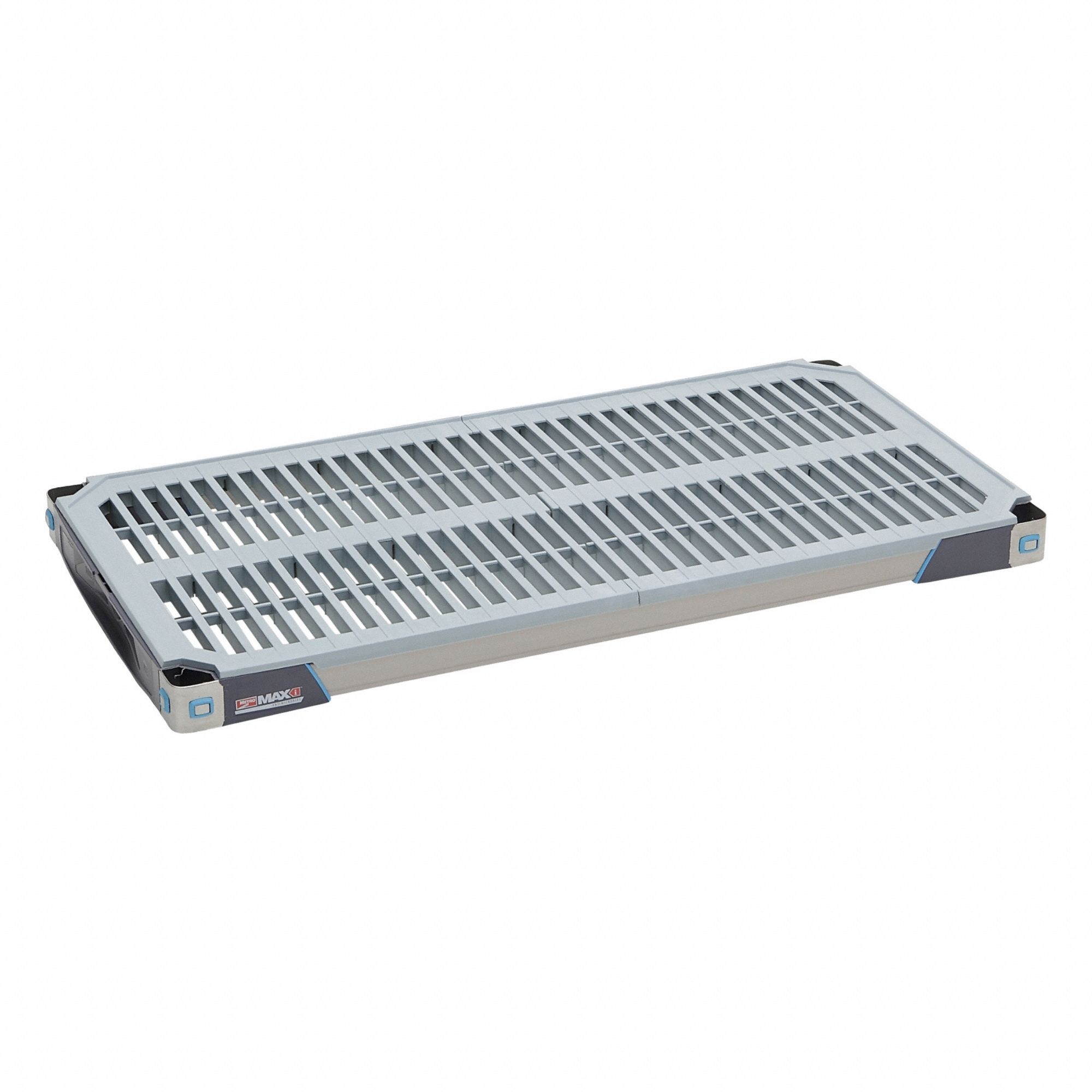 Shelf: 18 in x 36 in, Ventilated Shelf, 1, 000 lb Shelf Capacity, Polymer/Stainless Steel