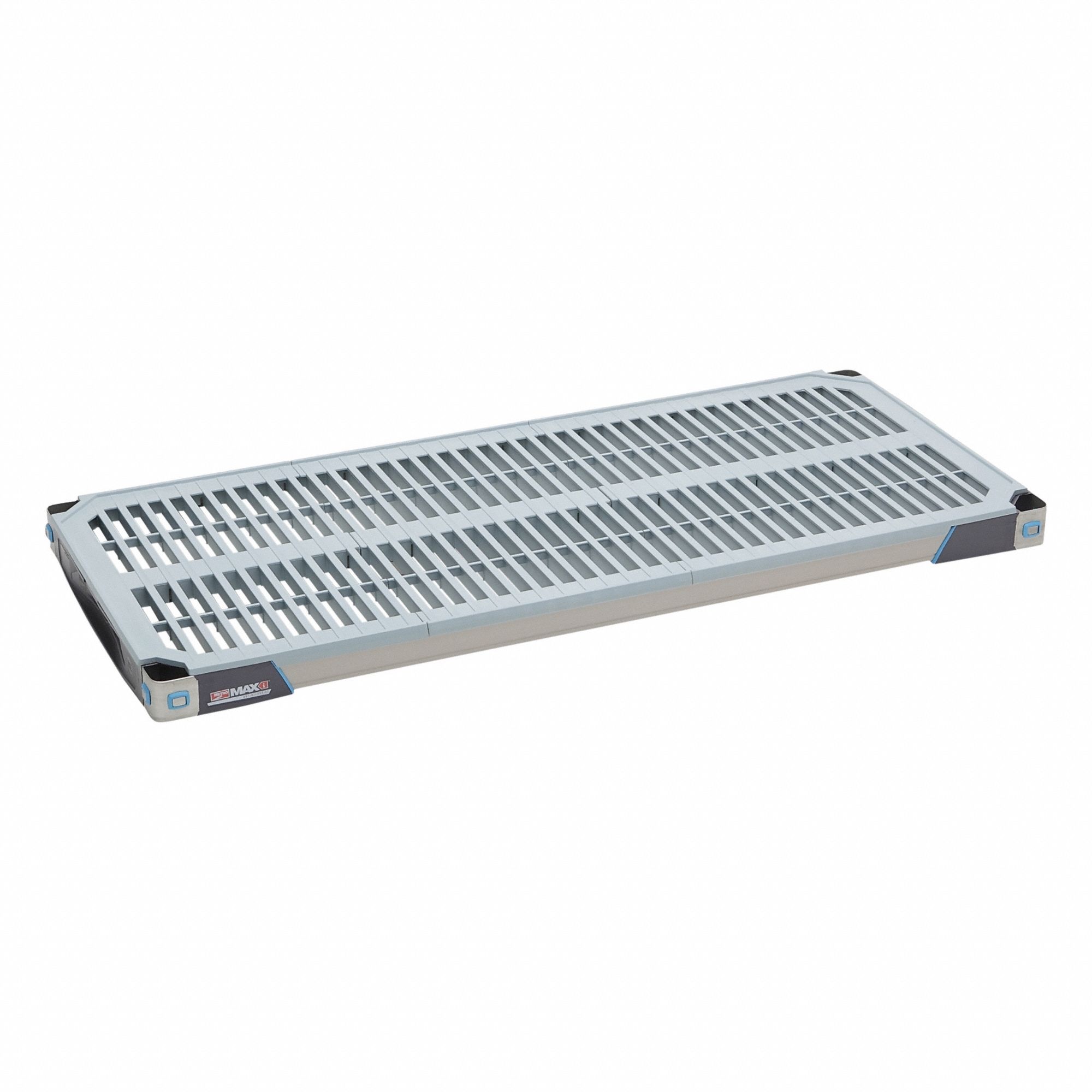 Shelf: 18 in x 42 in, Ventilated Shelf, 1, 000 lb Shelf Capacity, Polymer/Stainless Steel