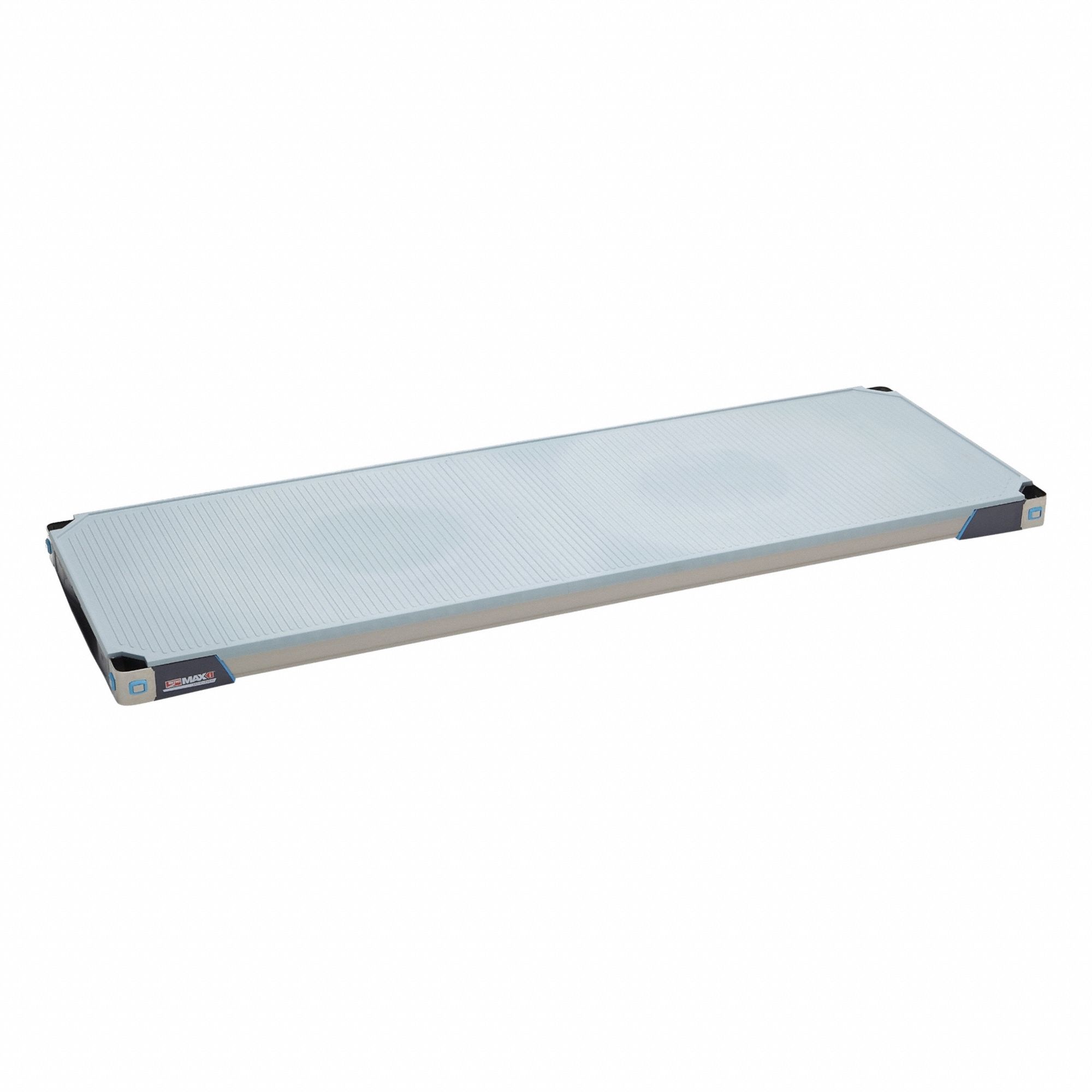 Shelf: 18 in x 54 in, Solid Shelf, 750 lb Shelf Capacity, Antimicrobial/Corrosion-Resistant