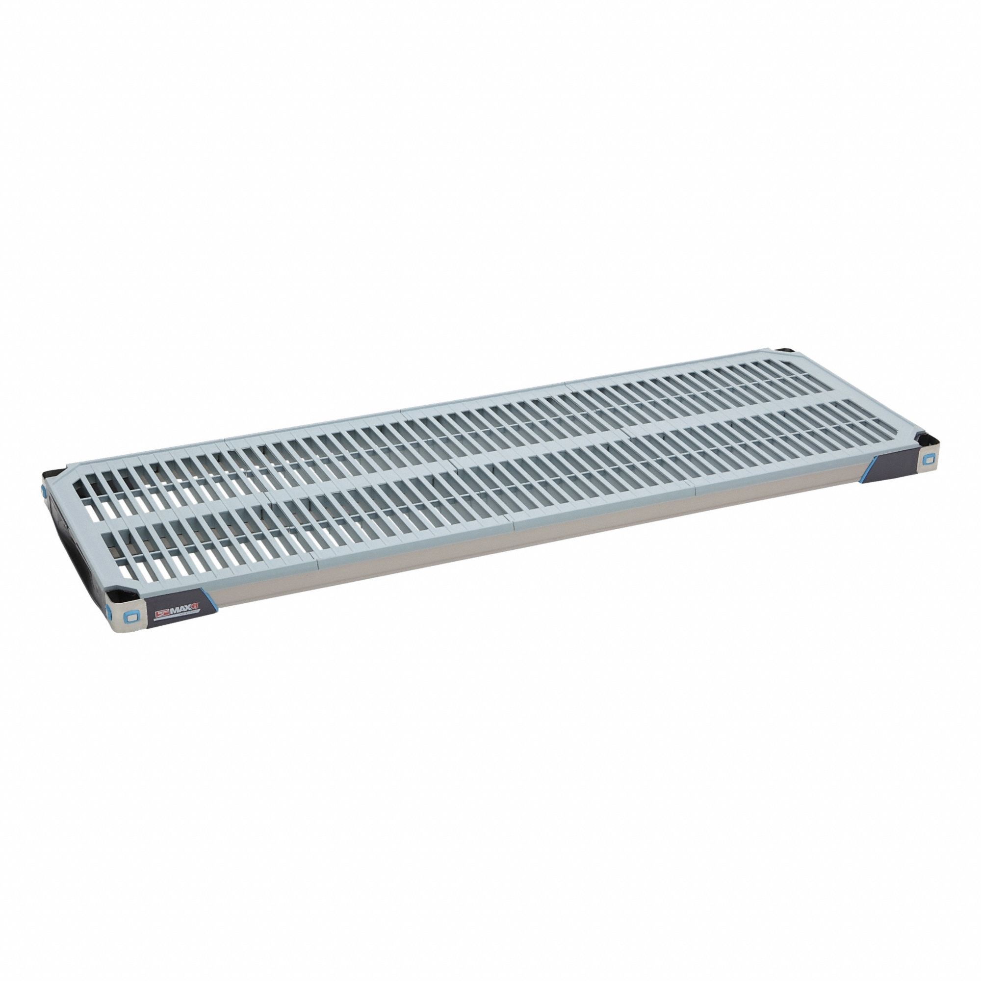Shelf: 18 in x 54 in, Ventilated Shelf, 750 lb Shelf Capacity, Polymer/Stainless Steel