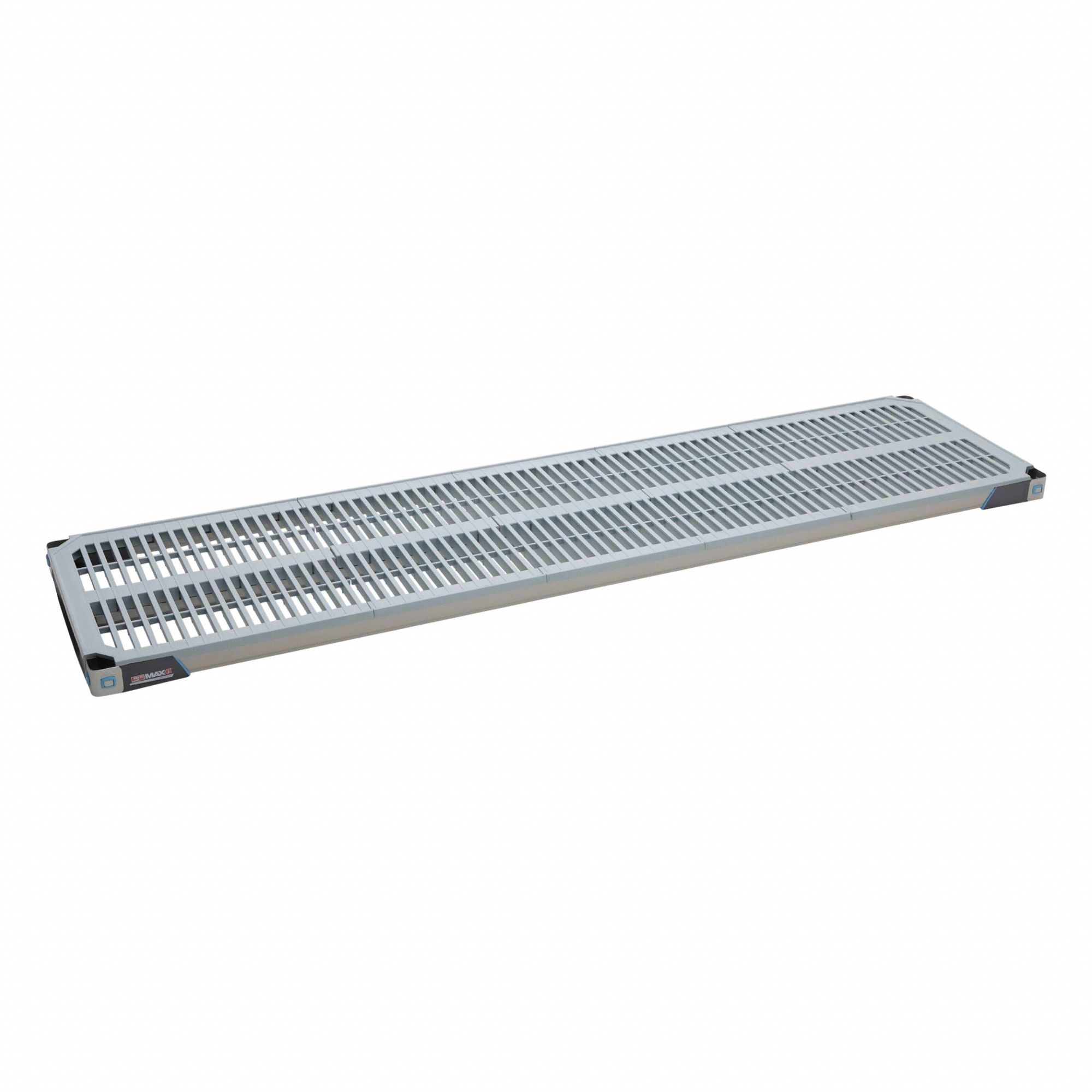 Shelf: 18 in x 72 in, Ventilated Shelf, 750 lb Shelf Capacity, Polymer/Stainless Steel