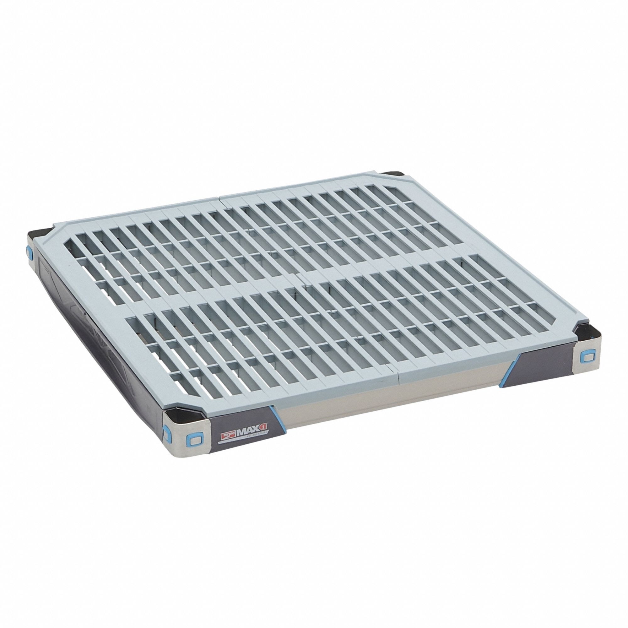 Shelf: 24 in x 24 in, Ventilated Shelf, 1, 000 lb Shelf Capacity, Polymer/Stainless Steel