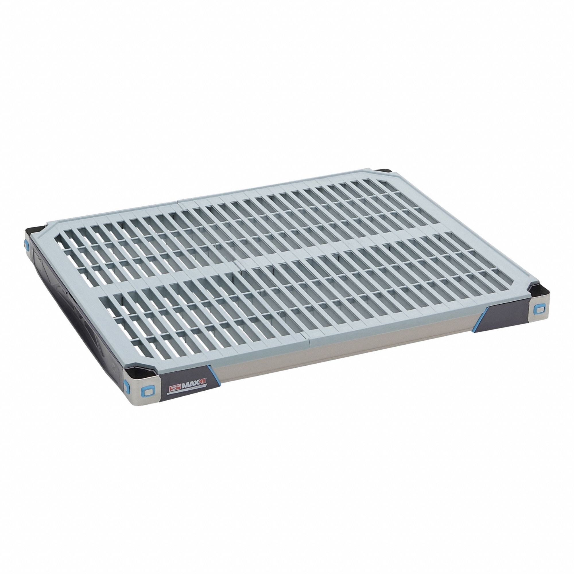 Shelf: 24 in x 30 in, Ventilated Shelf, 1, 000 lb Shelf Capacity, Polymer/Stainless Steel