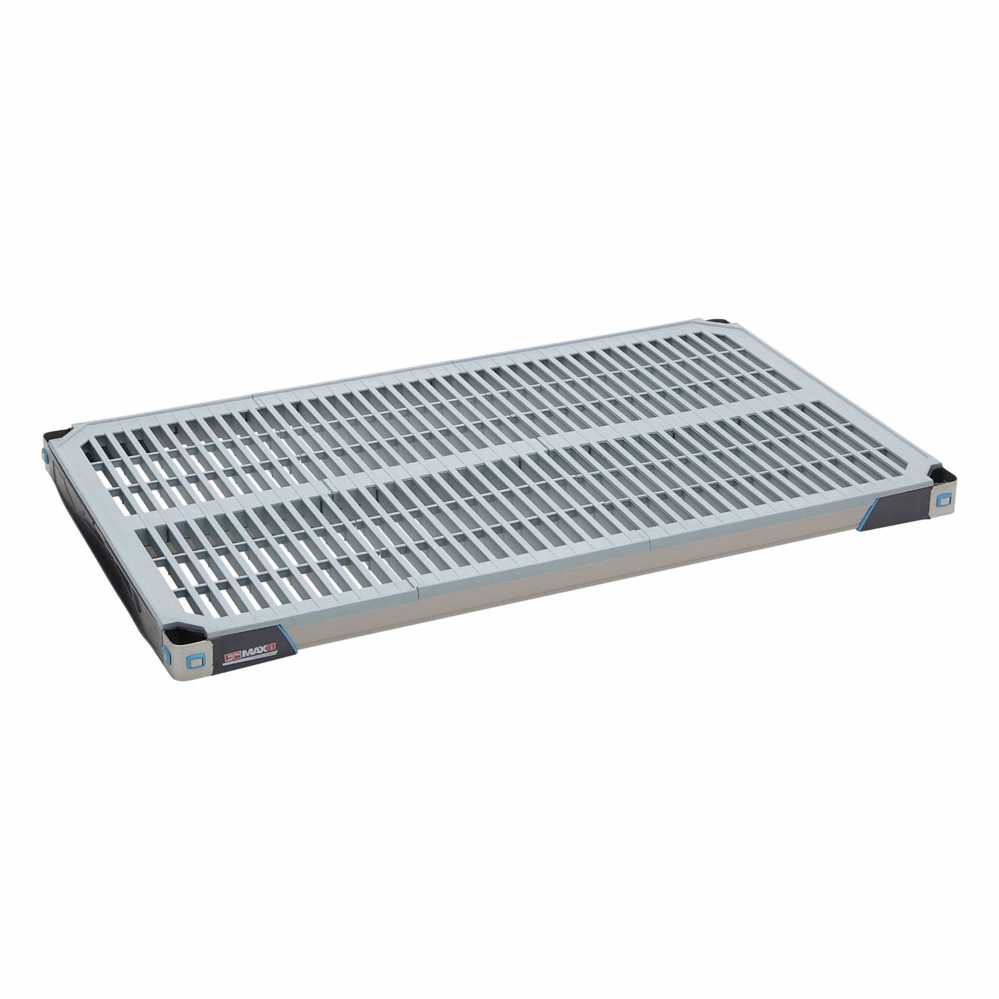 Shelf: 24 in x 42 in, Ventilated Shelf, 1, 000 lb Shelf Capacity, Polymer/Stainless Steel