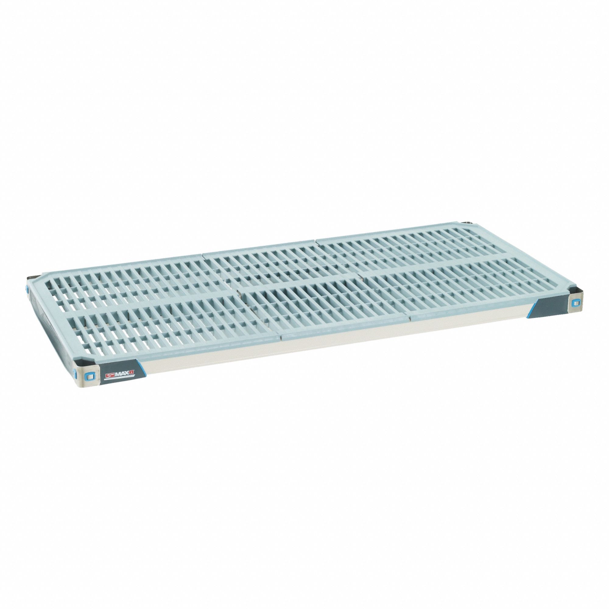 Shelf: 24 in x 48 in, Ventilated Shelf, 1, 000 lb Shelf Capacity, Polymer/Stainless Steel