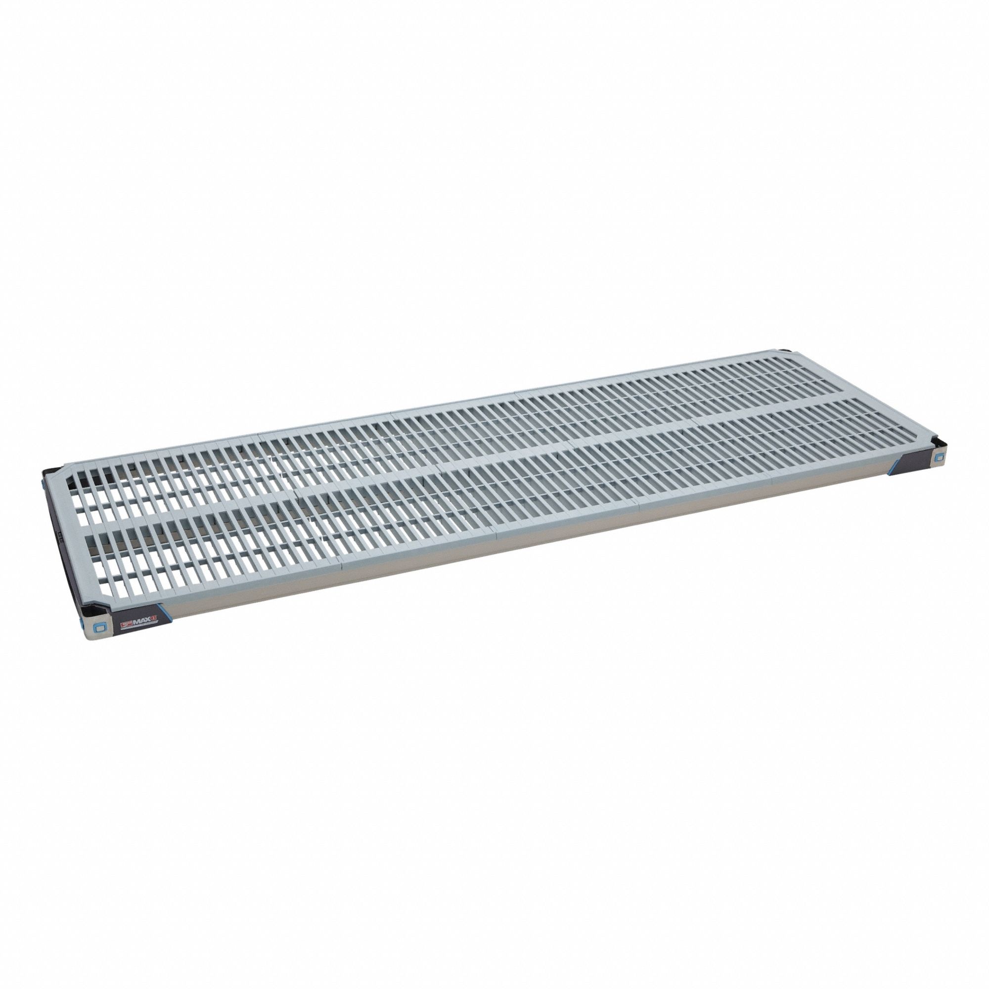Shelf: 24 in x 72 in, Ventilated Shelf, 750 lb Shelf Capacity, Polymer/Stainless Steel