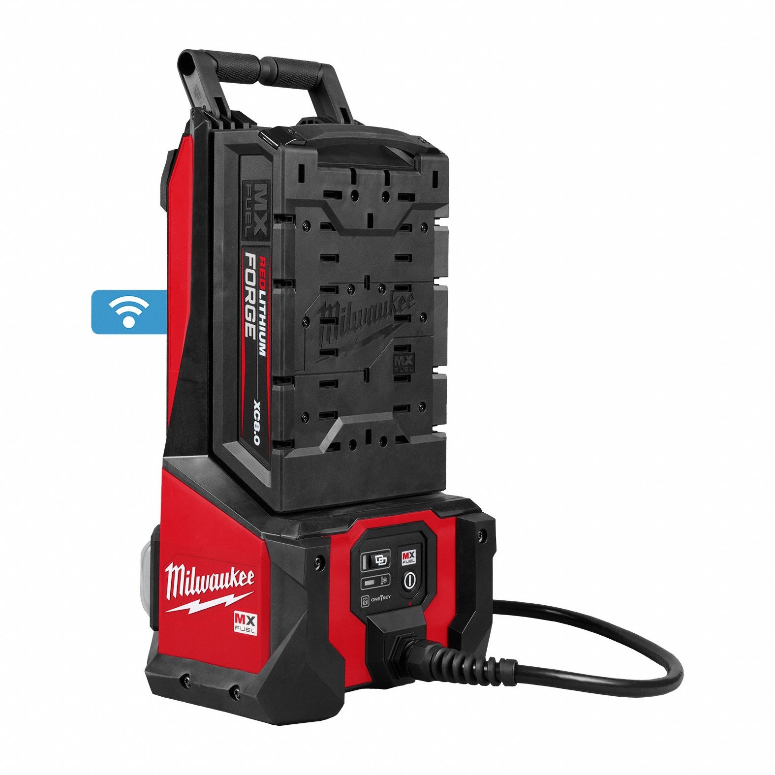 Concrete Vibrator Kit: Backpack, 72V DC, 9 7/10 in Radius, Brushless Motor, 8.0 Ah