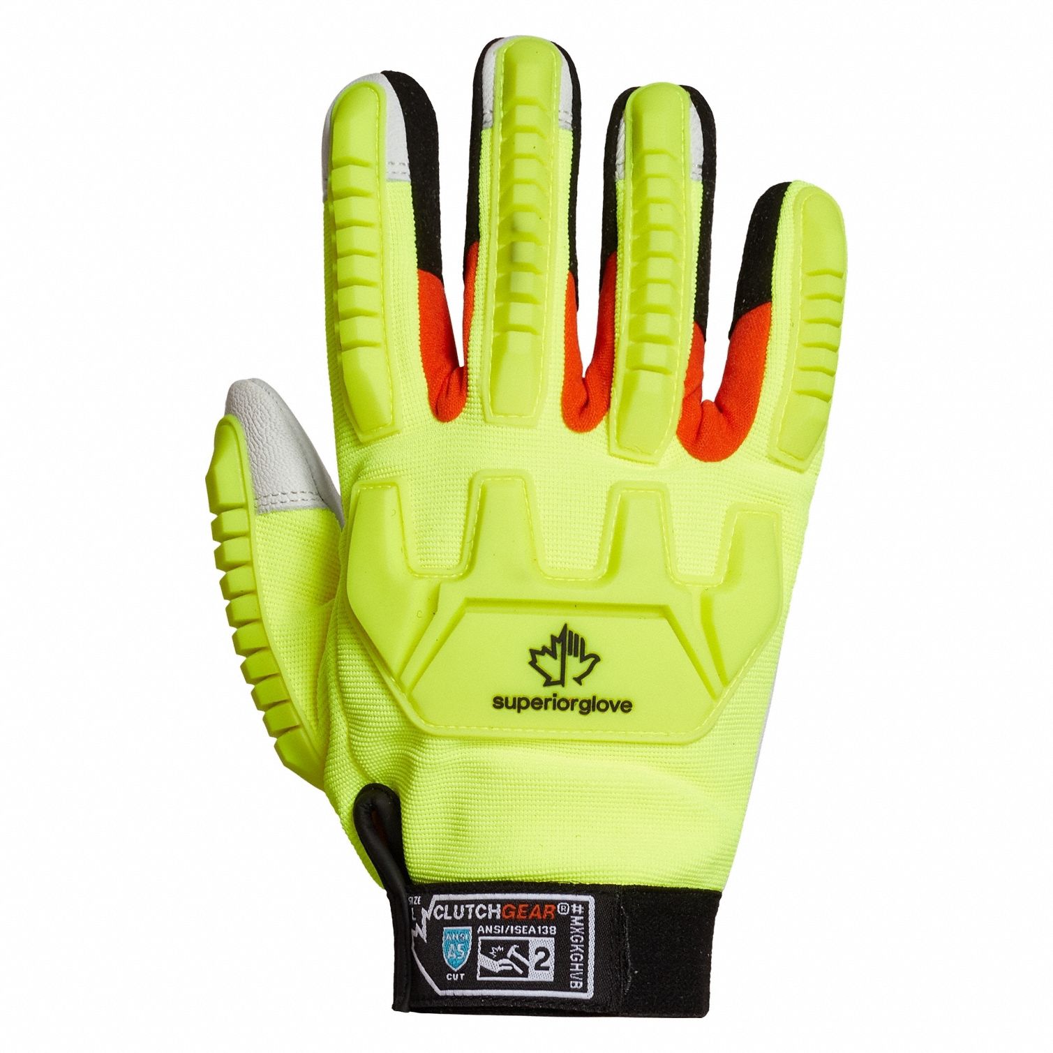 CLUTCH GEAR Mechanics Gloves: XL ( 10 ), Mechanics Glove, Goat-Grain with  Goat Leather Grip, 1 PR