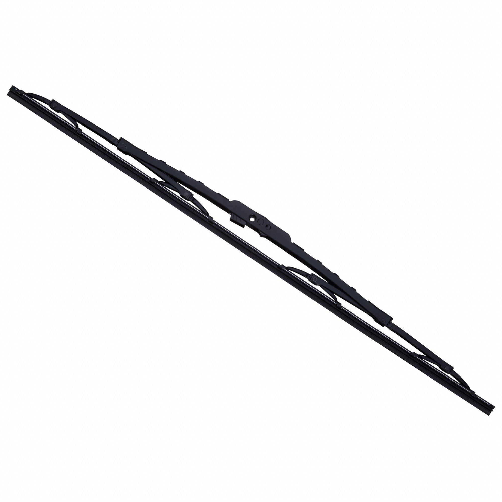 MAX VISION Wiper Blade: 24 in, 21 in to 25 in, Hook/Side Lock, Adapter  Included, Connector Adapter