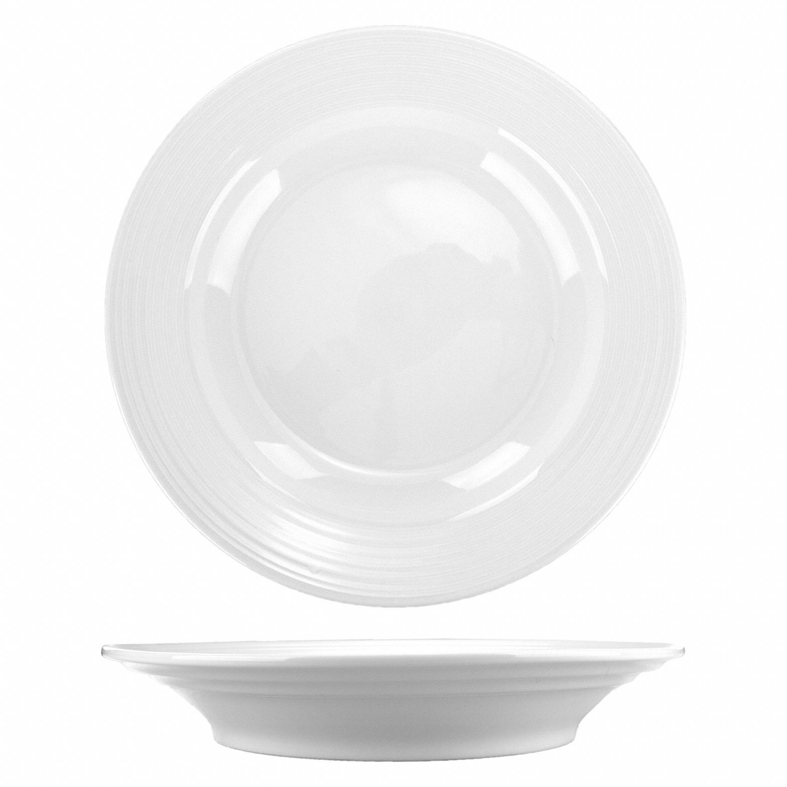 Pasta Bowl: Marzano, 24 oz Capacity, Bright White, Porcelain, 11 1/2 in Dia, 2 1/8 in Overall Ht