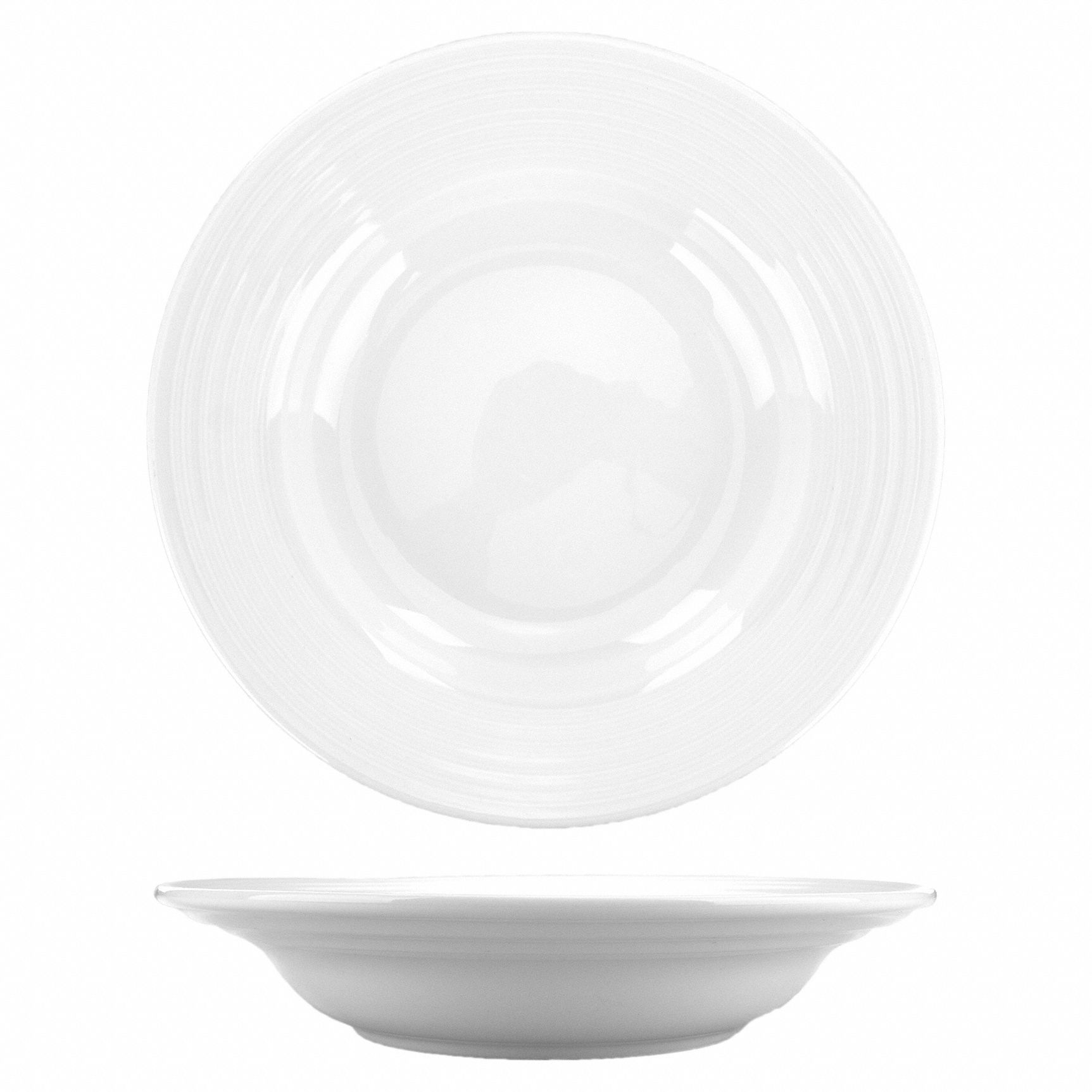 Soup Bowl: Marzano, 12 oz Capacity, Bright White, Porcelain, 9 1/4 in Dia, 2 5/8 in Overall Ht
