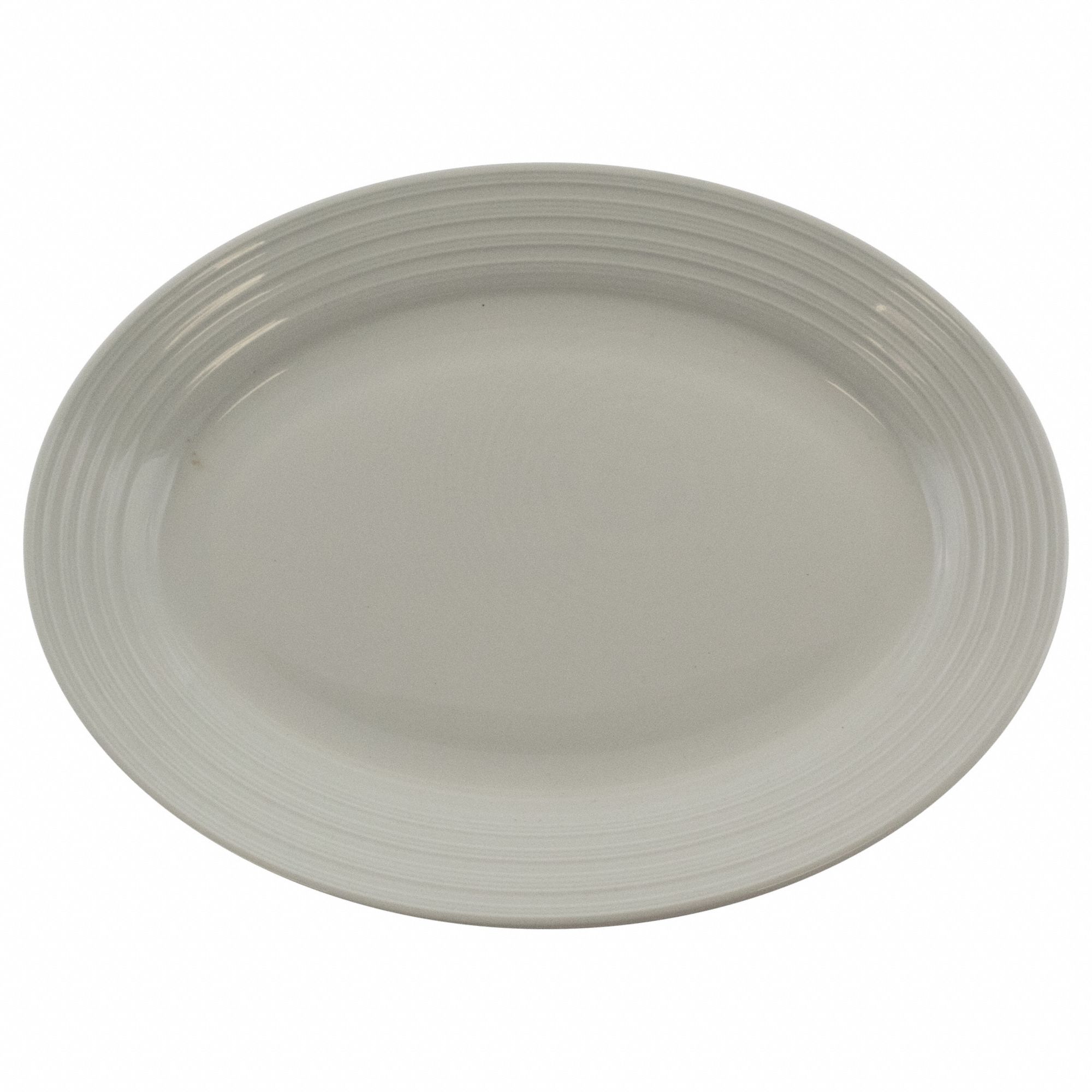 Platter: Marzano, Porcelain, Bright White, 12 1/2 in Overall Lg, 1 1/2 in Overall Ht