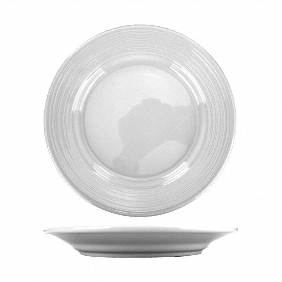 Plate: Marzano, Bright White, Porcelain, 9 in Dia