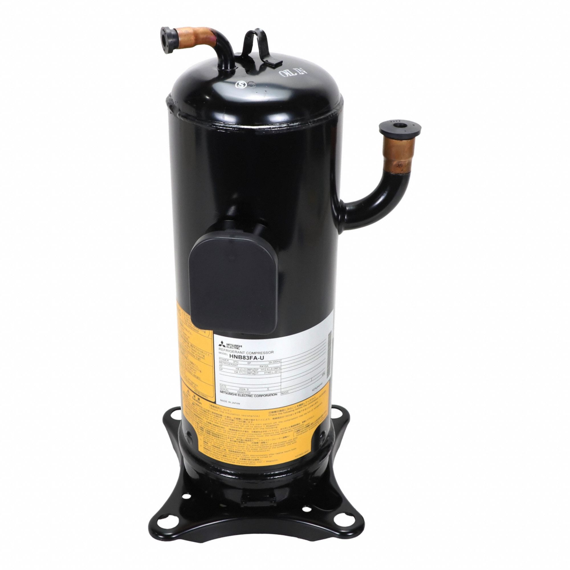 MITSUBISHI ELECTRIC Compressor: Scroll, 3/4 in Discharge Line Connection Size, 208 to 230V AC (MPN R69094478). Key specifications — Manufacturer Part Number: R69094478; Brand: MITSUBISHI ELECTRIC; Compressor Protection: Hermetic; For Refrigerant Type: R-410A.