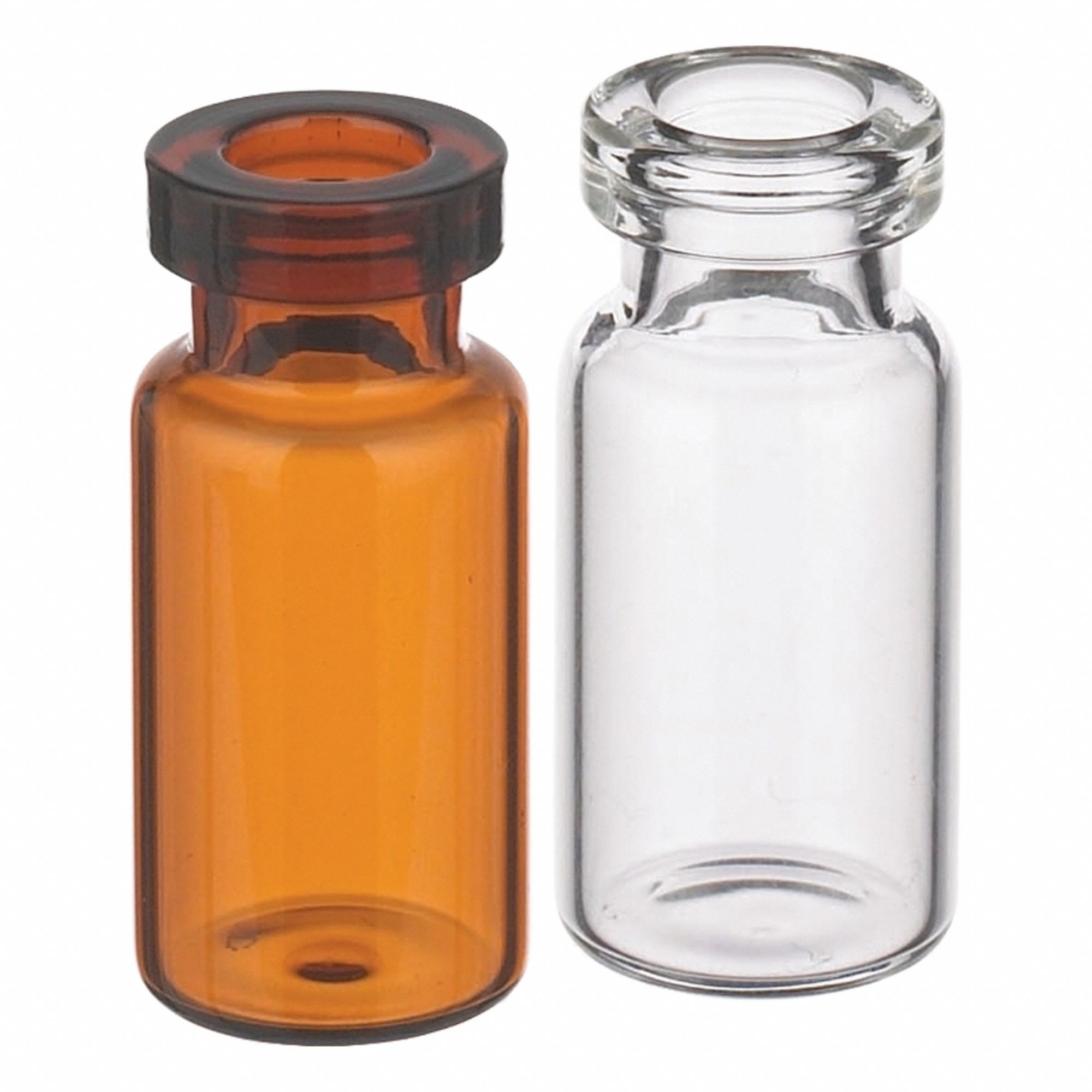 WHEATON Glass Vials & Ampules: 5 mL, 21.75 mm Body Dia, Round, Amber, Serum (MPN WUBB5MLA-T-EP). Key specifications — Body Color: Amber; Brand: WHEATON; Bottom Shape: Round; Self-Standing: Self-Standing.