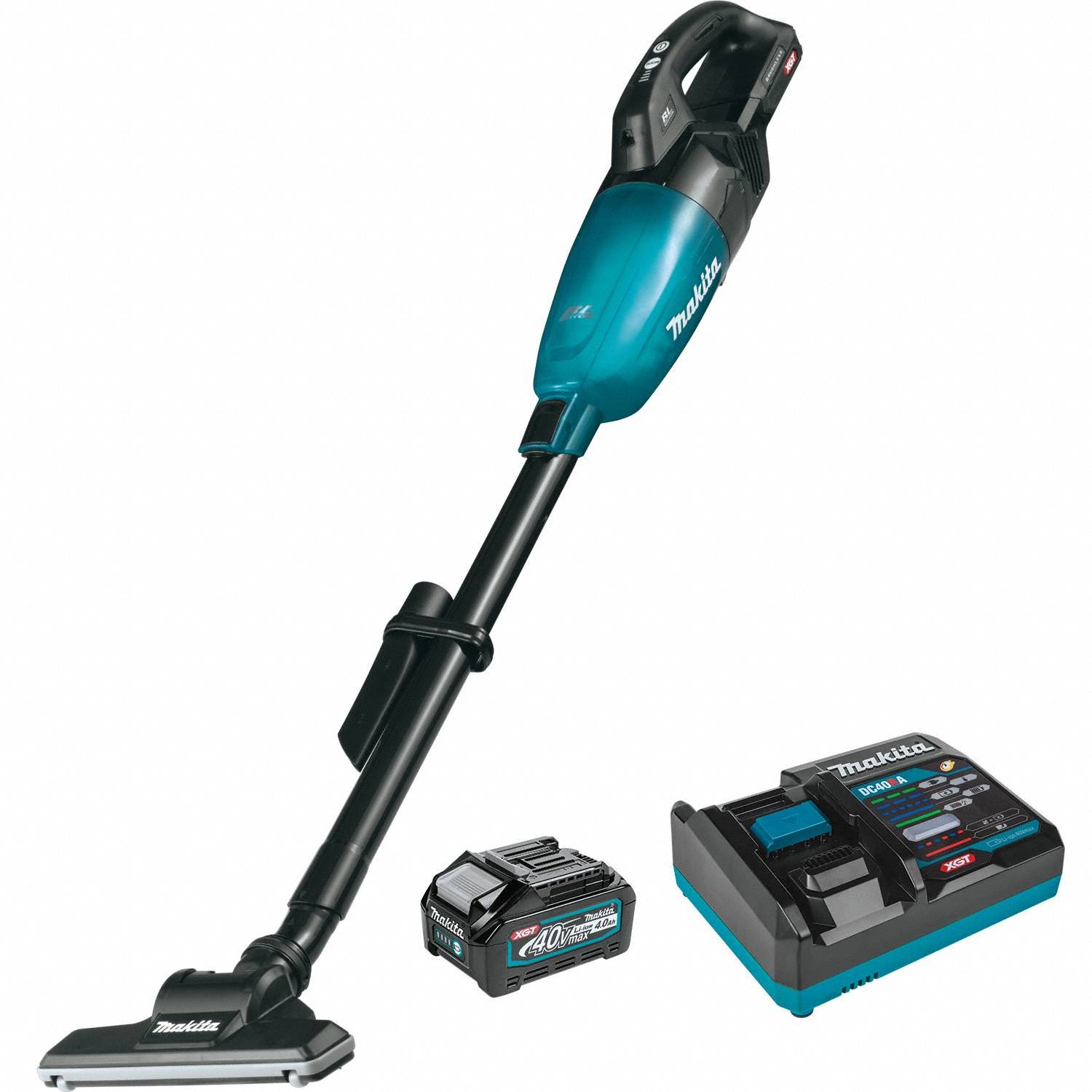 MAKITA, 9 in Cleaning Path Wd, 42 cfm Vacuum Air Flow, Cordless Upright