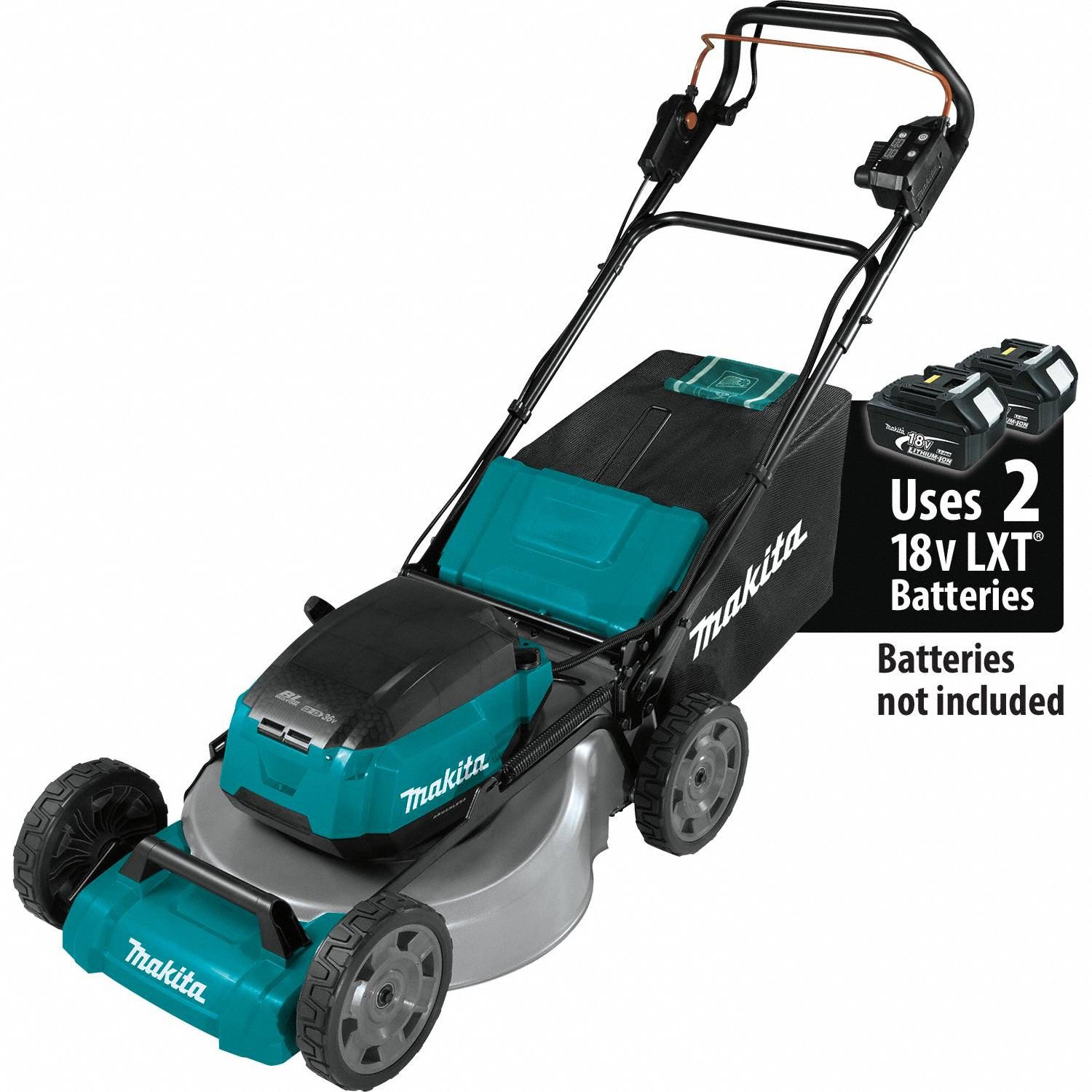 Battery-Powered Lawn Mower: Self-Propelled, 21 in Cutting Wd, Variable Speed Settings, LXT®