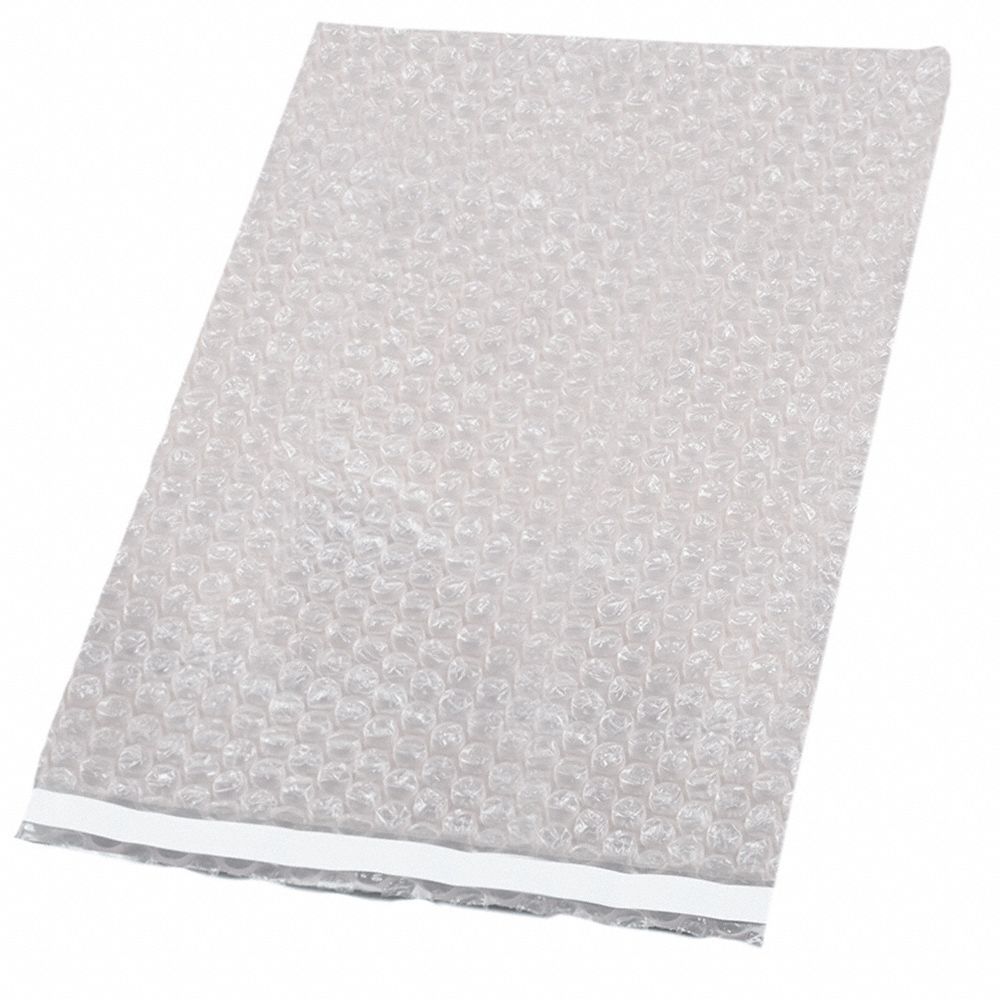 Bubble Bag,  Self-Sealing,  Bubble Size 3/16 in,  Bubble Bag Width 6 in,  Bubble Bag Length 8 1/2 in