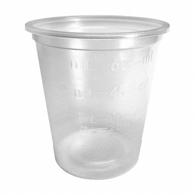 Medicine Cup 59mL Plastic Wide PK1150