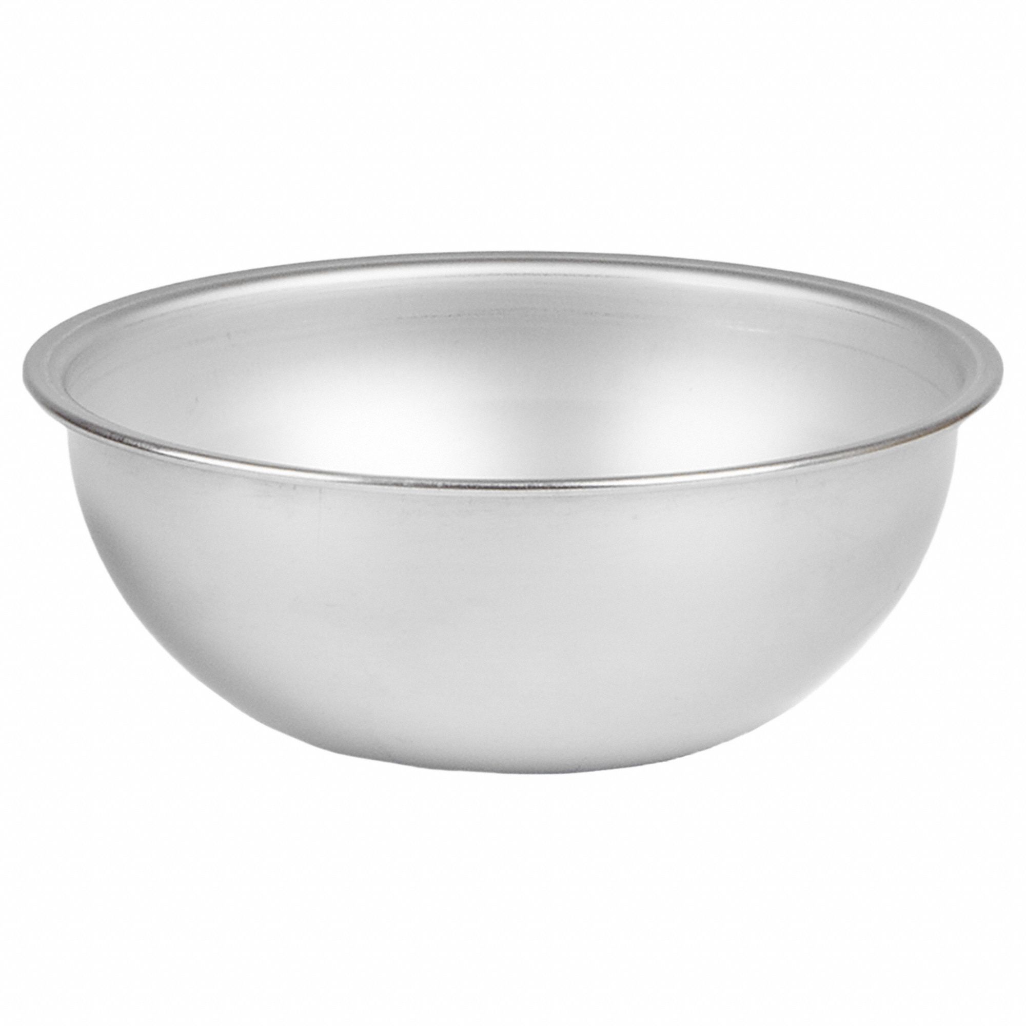 Sponge Basin: Stainless Steel, 24 oz Capacity, 6 1/4 in Overall Dia, Silver