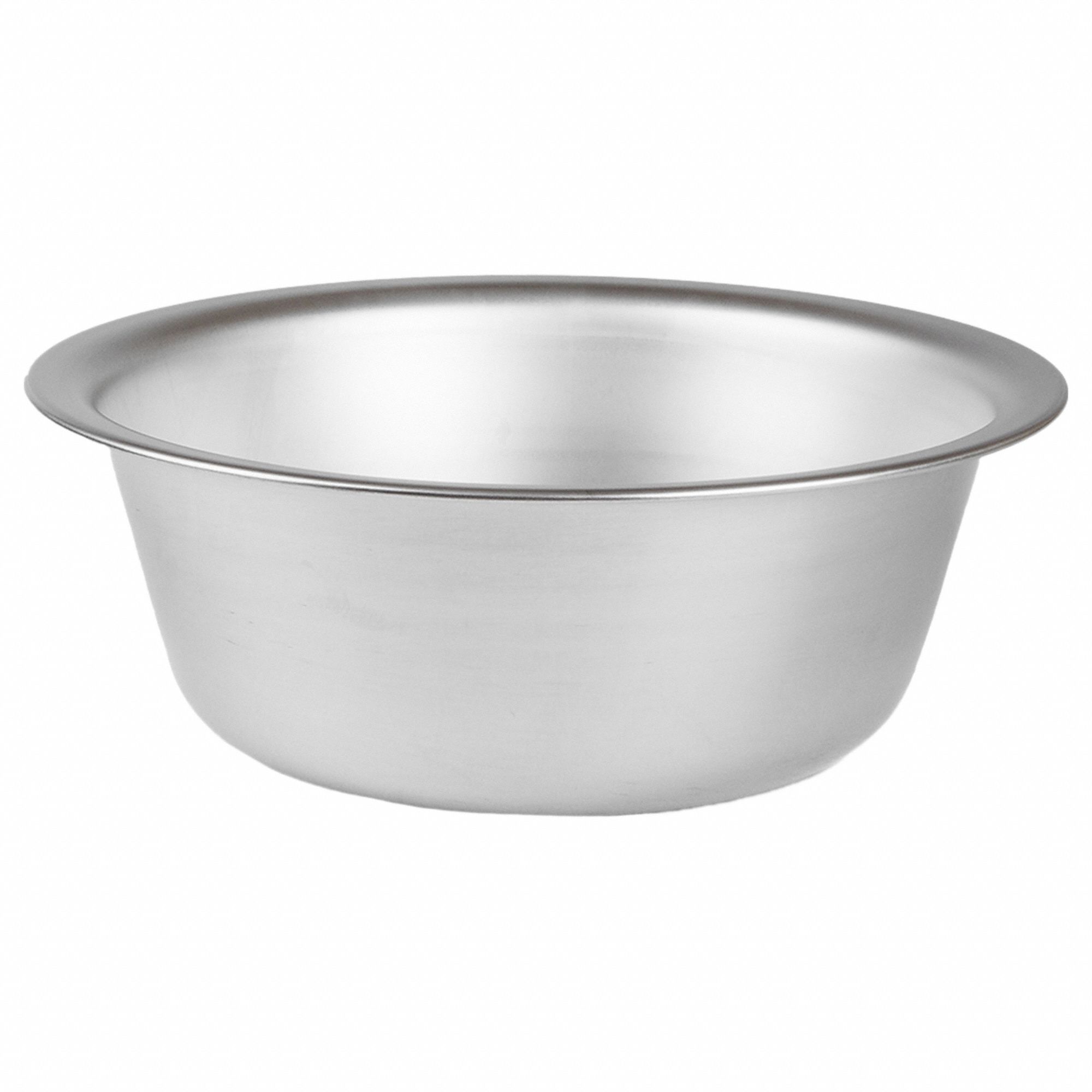 Sponge Basin: Stainless Steel, 160 oz Capacity, 12 in Overall Dia, Silver