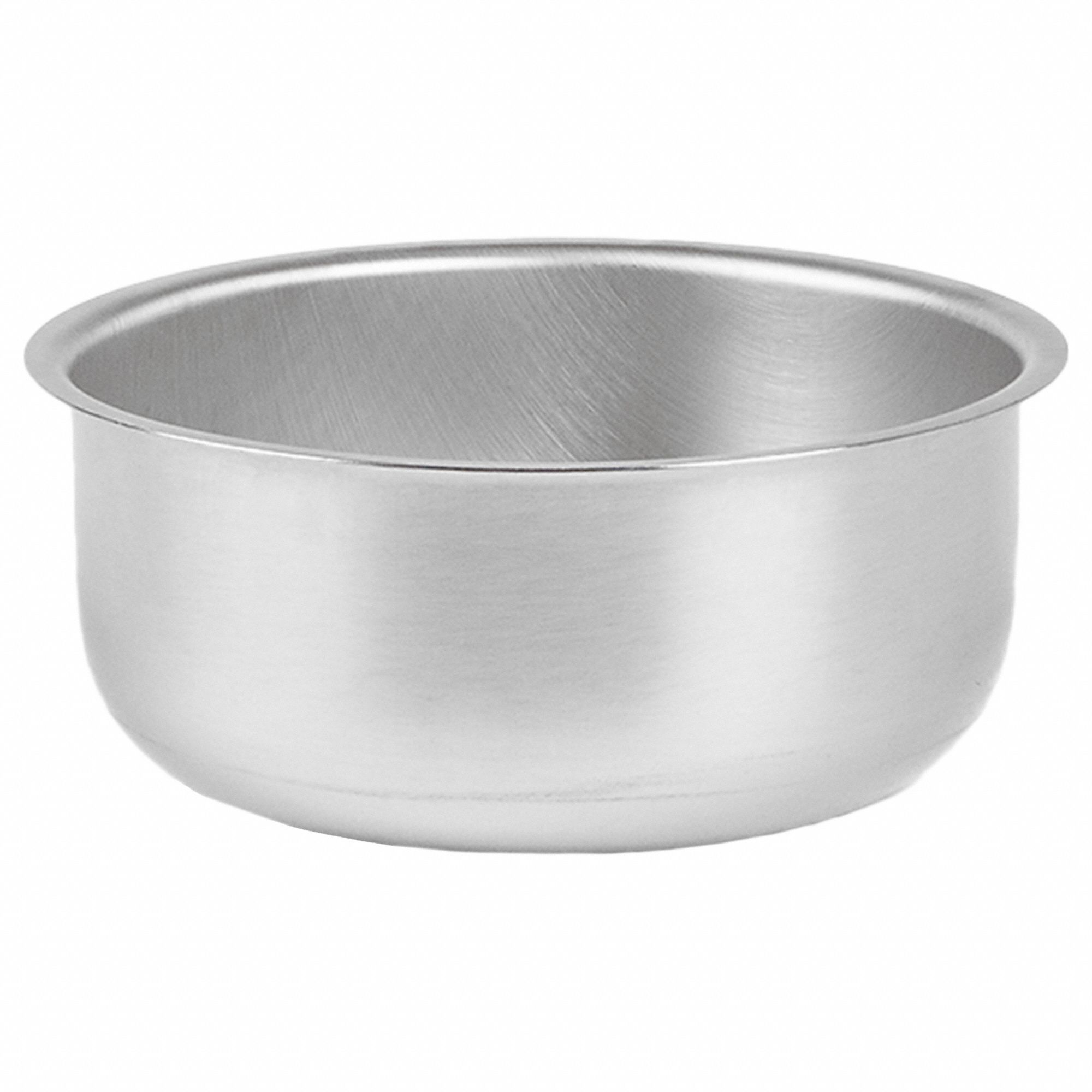 Sponge Basin: Stainless Steel, 32 oz Capacity, 5 3/4 in Overall Dia, Silver