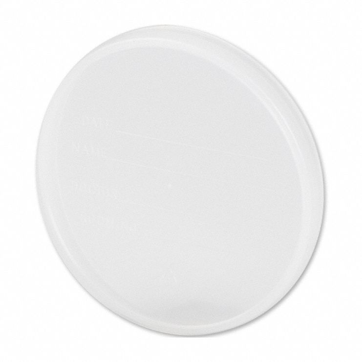 Cap: 148 mm Dia, White, Polyethylene, Unlined, 148-237 mm Screw Closure Size, Wide Mouth Size
