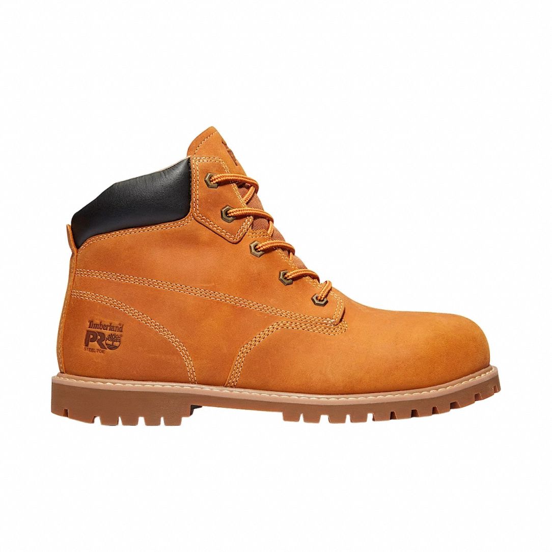 6-Inch Work Boot: Men's, Size 13, M, Tan, Steel Toe Cap, Removable Insole