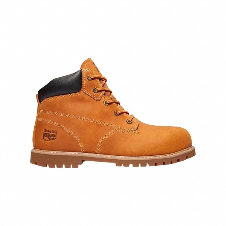 6-Inch Work Boot: Men's, Size 10, M, Tan, Steel Toe Cap, Removable Insole