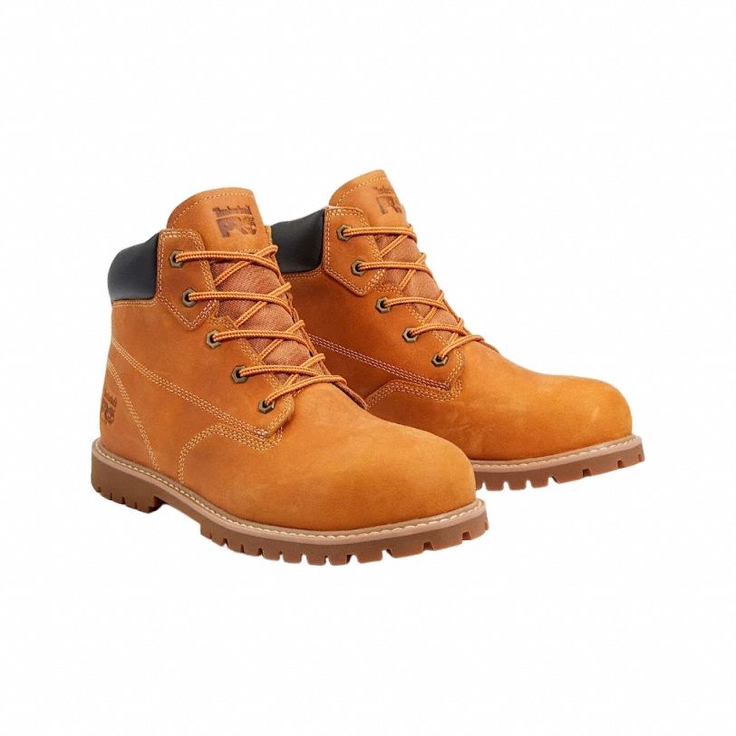 6-Inch Work Boot: Men's, Size 12, W, Tan, Steel Toe Cap, Removable Insole