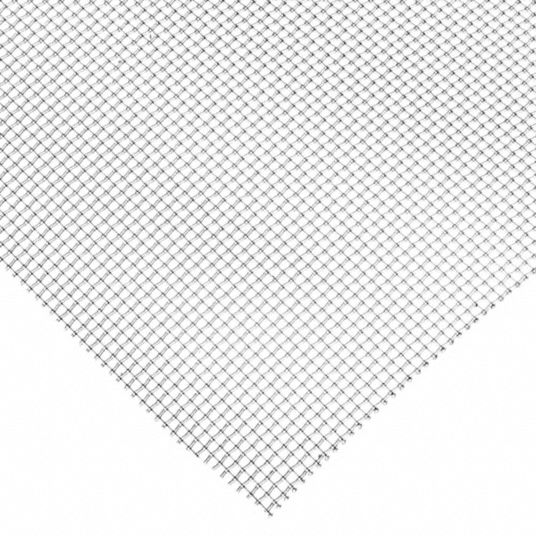 Nylon Wire Mesh: 20 ft Overall Lg, 6 ft Overall Wd, 0.0037 in Wire Dia, 100  x 100, Woven, White