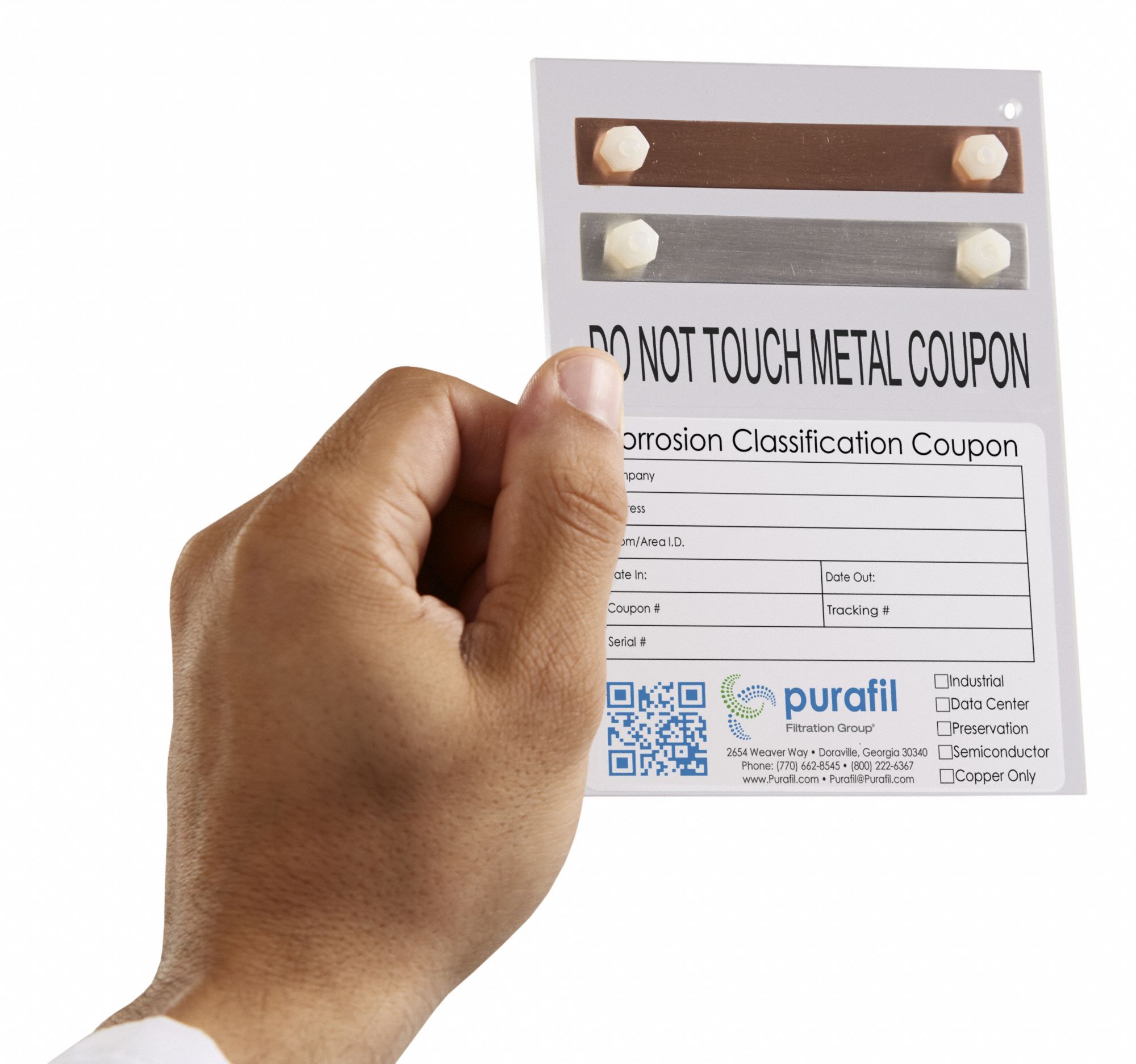 Corrosion Classification Coupon: Corrosion Testers, 1CCC-2SPLUS, Copper/Silver