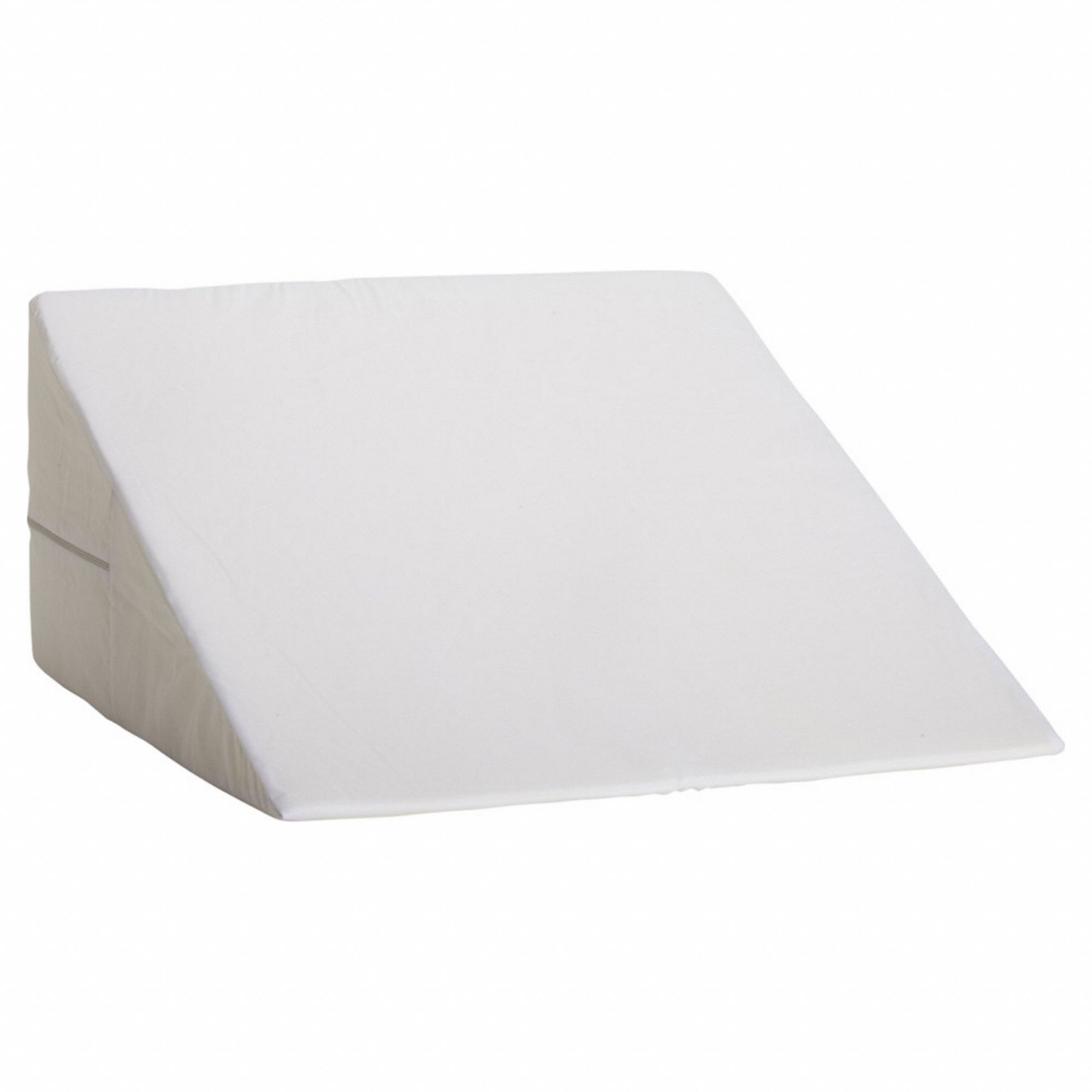 Bed Wedge: White, 24 in Overall Lg, 24 in Overall Wd, 12 in Overall Ht, Cotton/Polyester, Foam