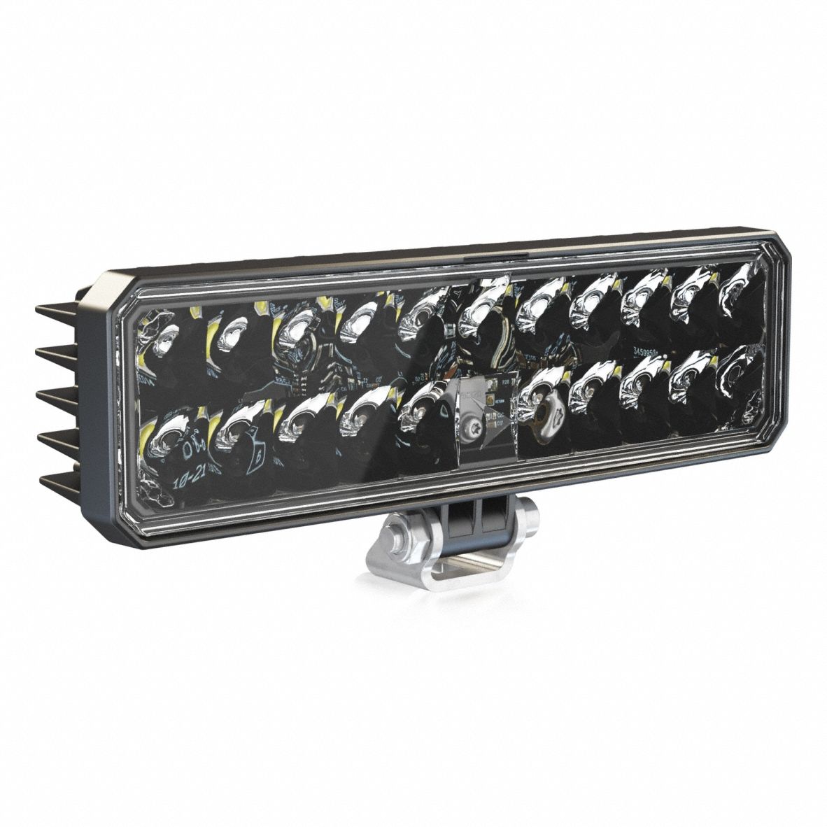 Work Light: Rectangular, Flood, LED, Pedestal, Wire leads, Construction Vehicles, Black
