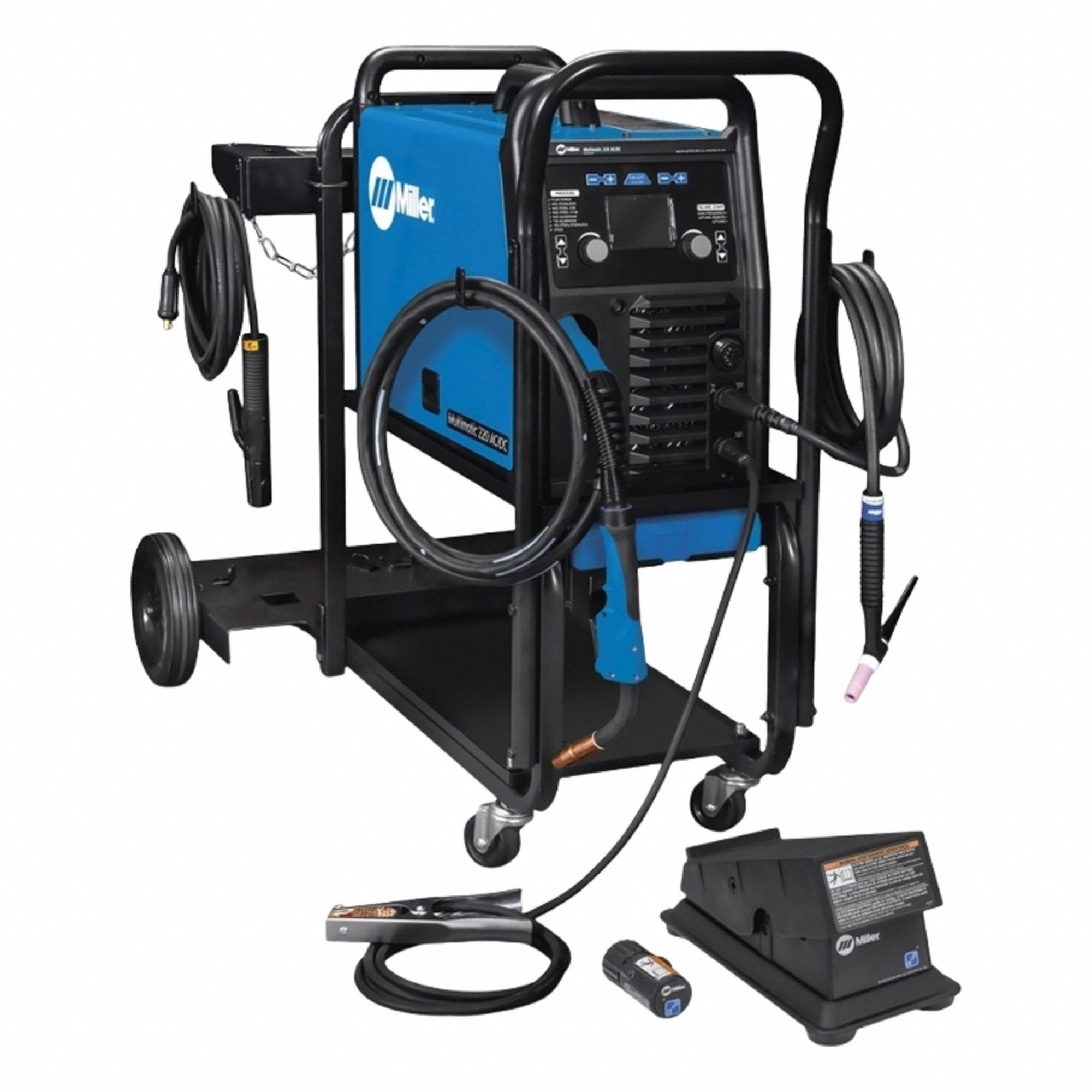Multiprocess Welder, w/ Dual Cylinder Running Gear & Wireless Foot Pedal