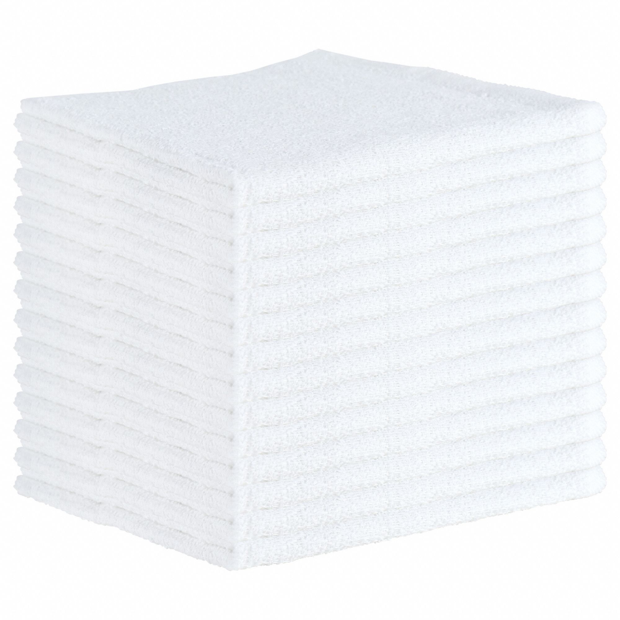 MONARCH, White, Striped, Bar Towel - 813X08|P-N030-W64-5DZ - Grainger