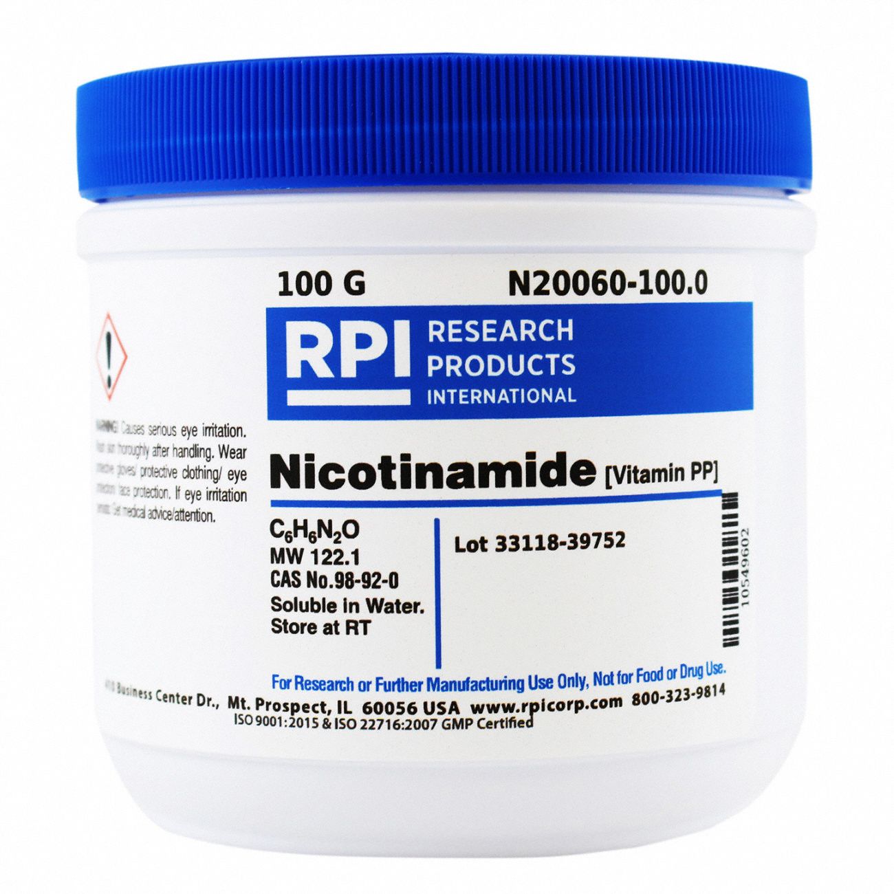 Nicotinamide [Vitamin PP] Research or Further Manufacturing Use Only