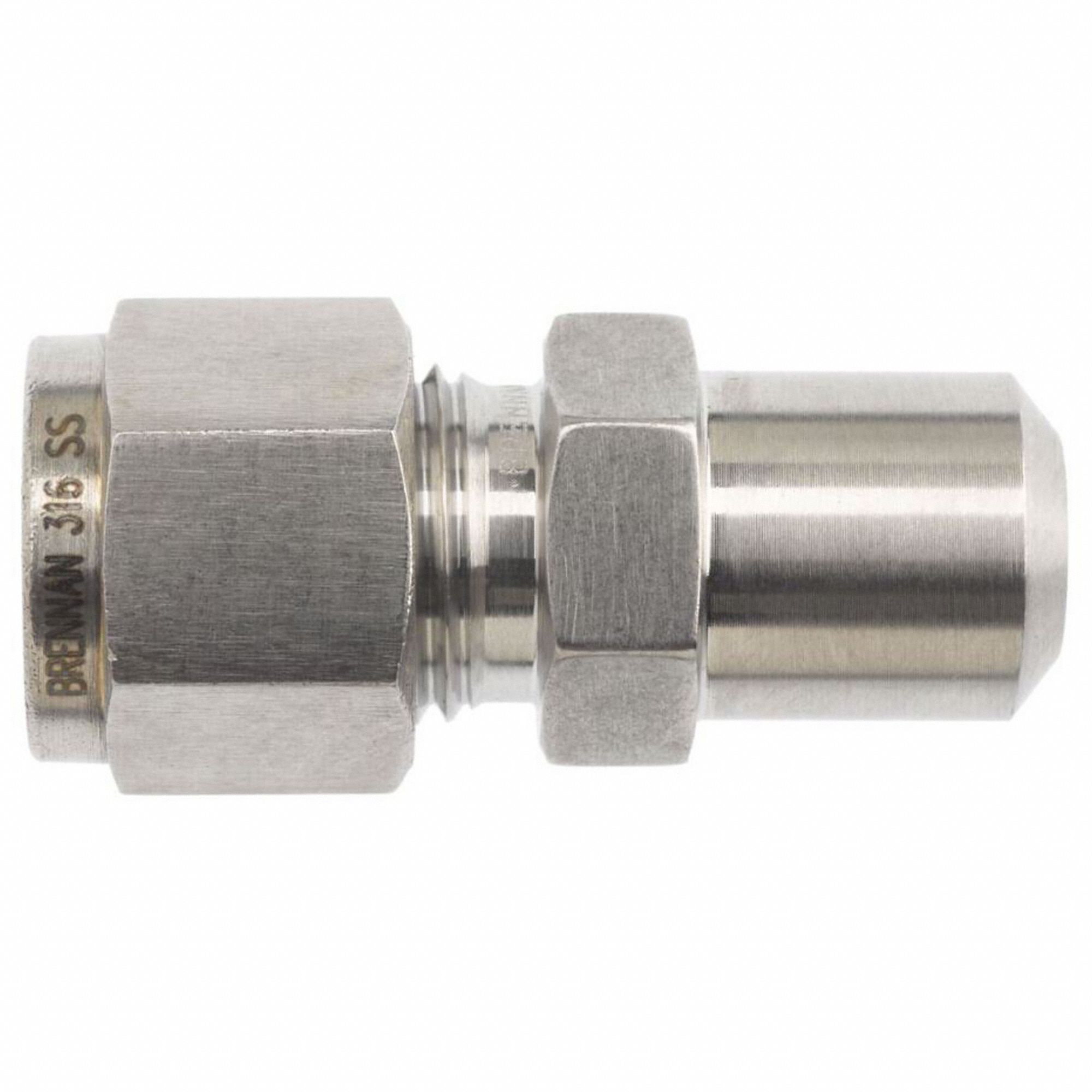 Compression Fitting Adapter: 1/2 in OD x 1/2 in Pipe Fitting Size