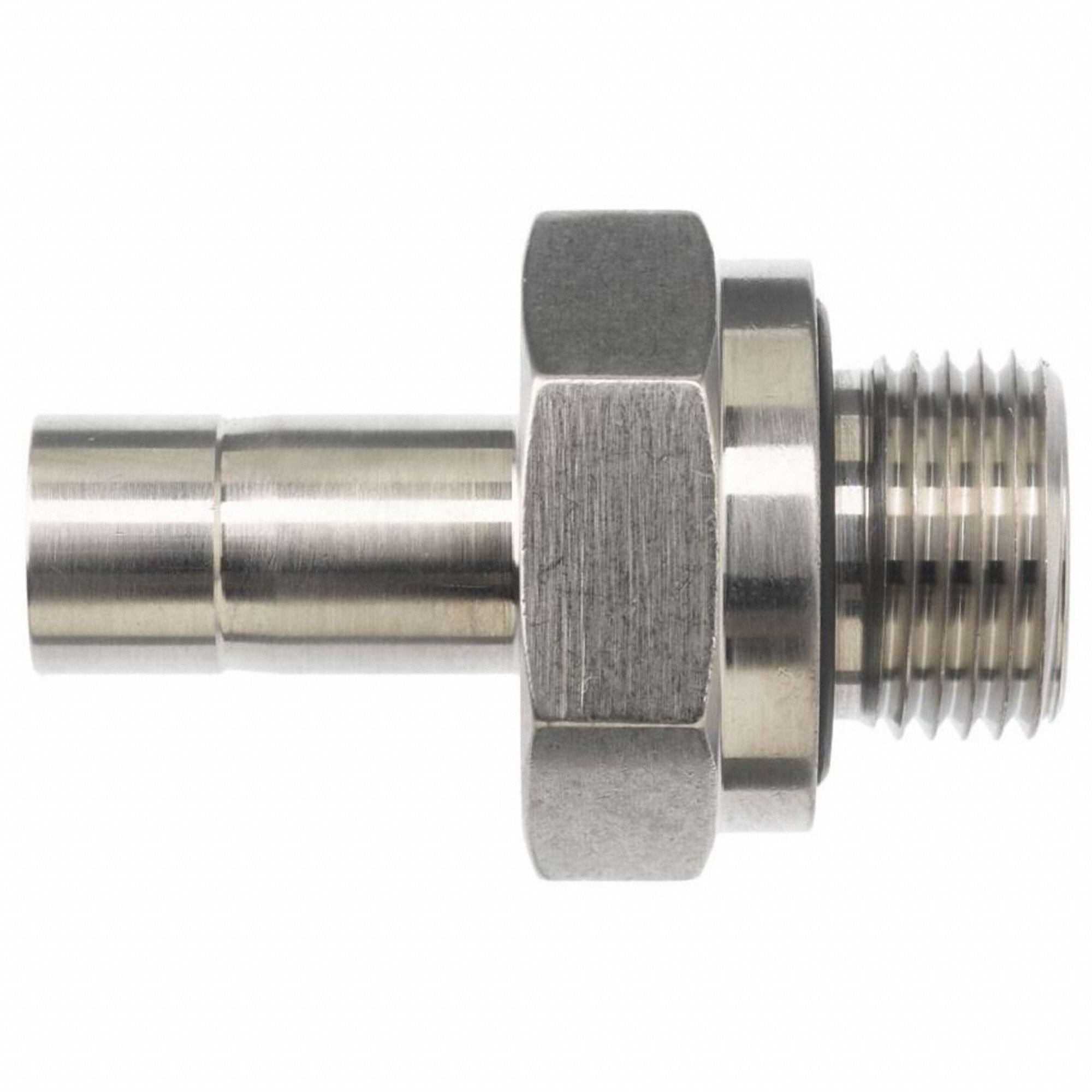 Compression Fitting Adapter: 1 in OD x 1 in Pipe Fitting Size, Tube Stem x ORB