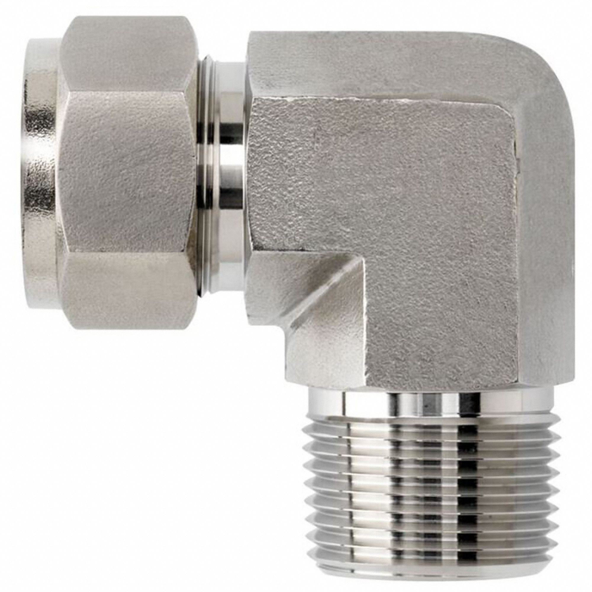 316 Stainless Steel, Compression x MNPT, Male NPT 90° Elbow -  798CC3